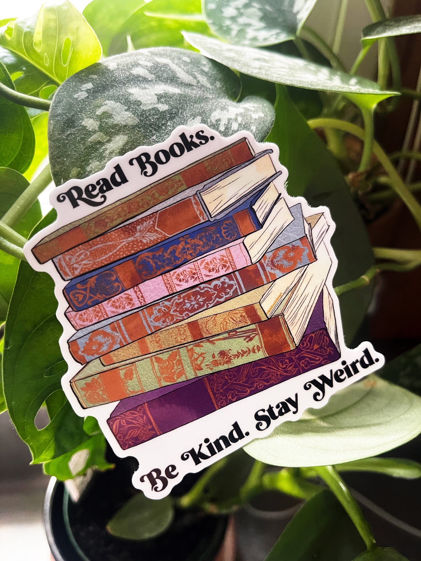 Read Books Be Kind Stay Weird: Book Lover Sticker