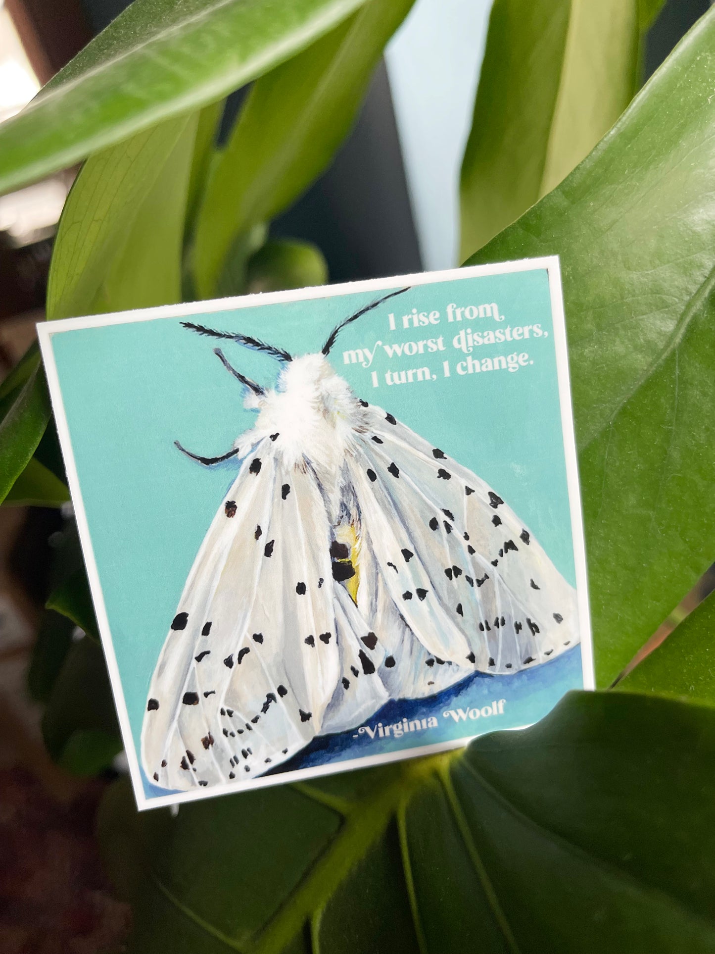 I Rise From My Worst Disasters I Turn I Change, Virginia Woolf: Feminist Sticker