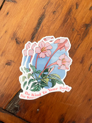 Be Kind To Your Body: Feminist Sticker