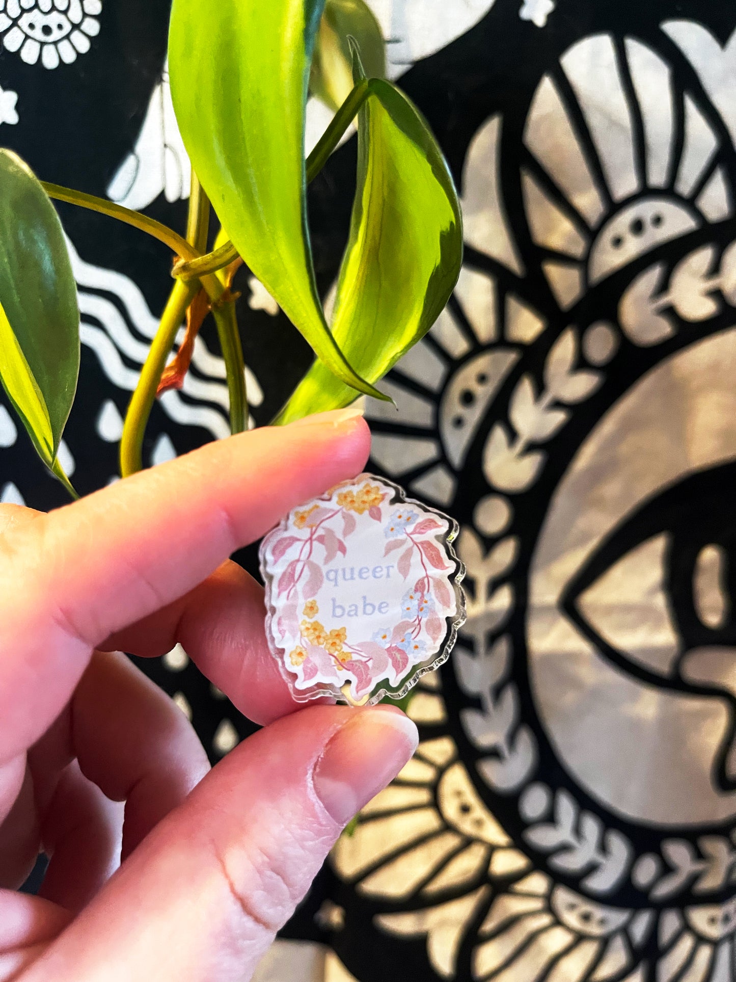 Queer Babe: Acrylic Pride Pin