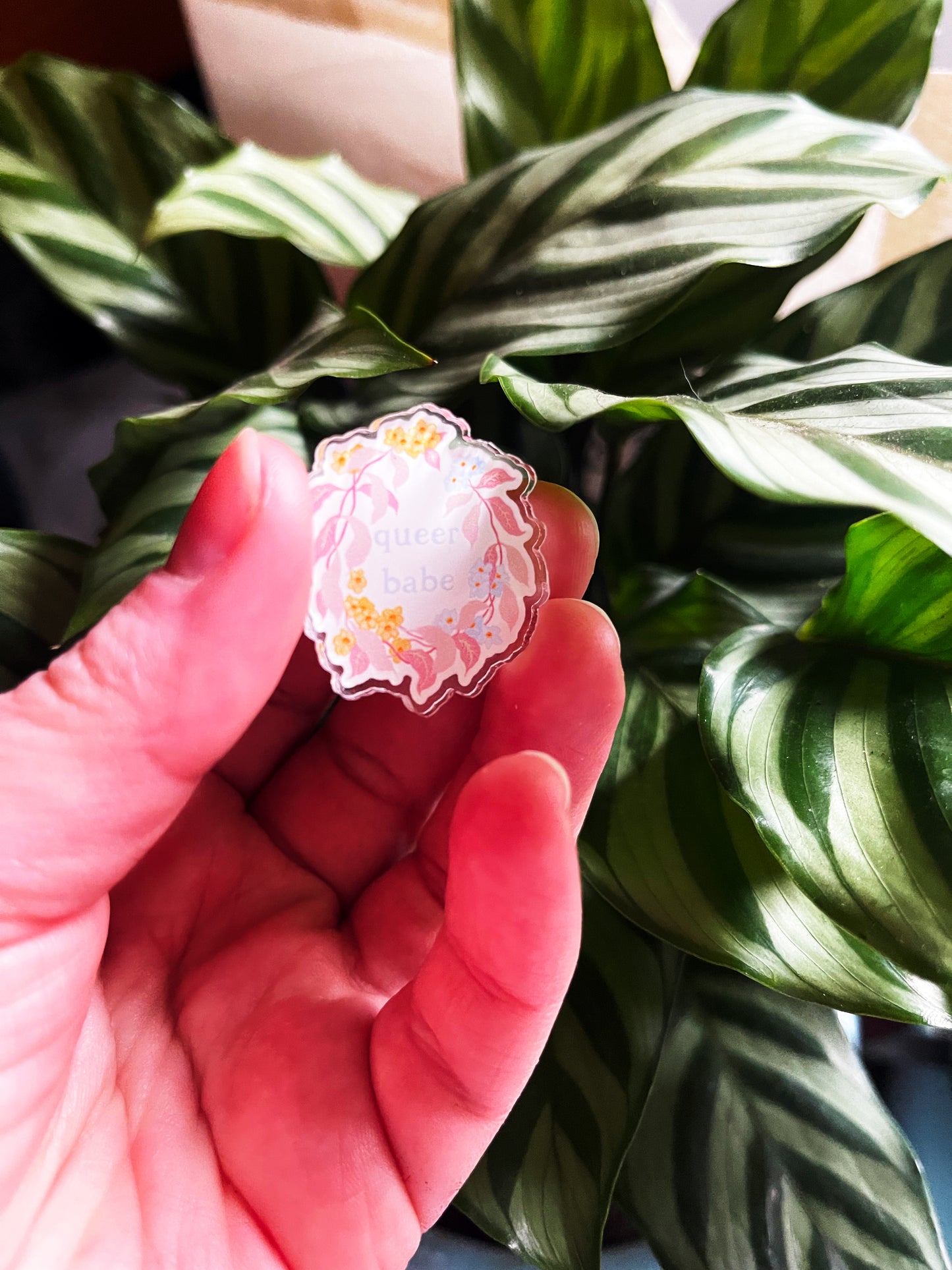 Queer Babe: Acrylic Pride Pin