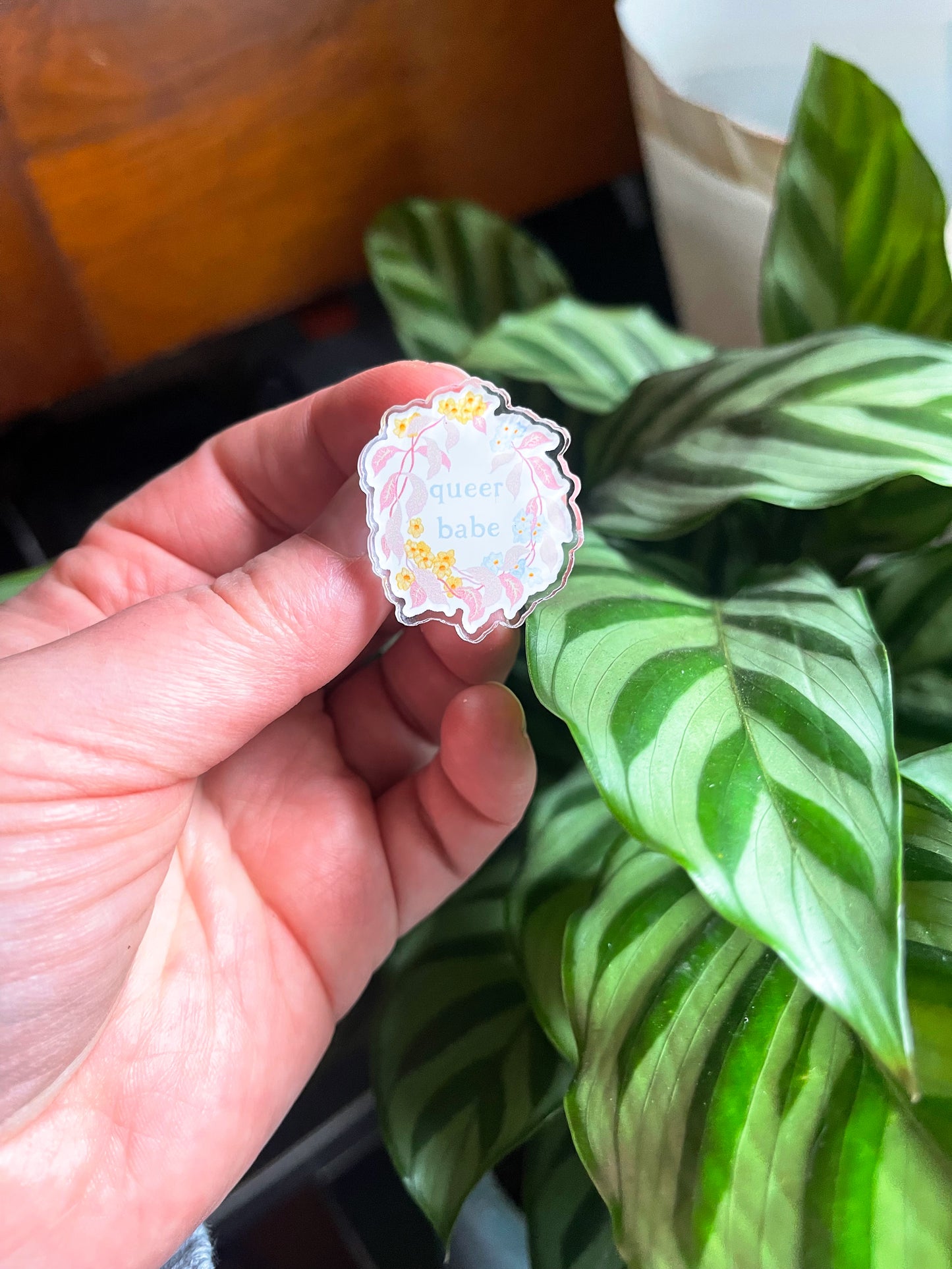 Queer Babe: Acrylic Pride Pin