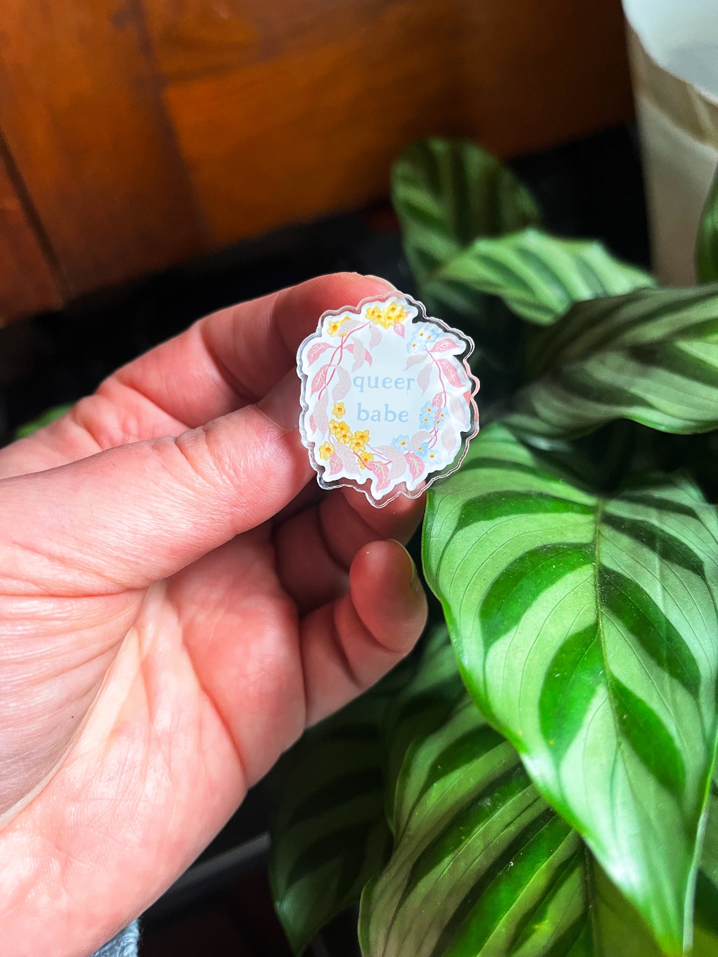 Queer Babe: Acrylic Pride Pin