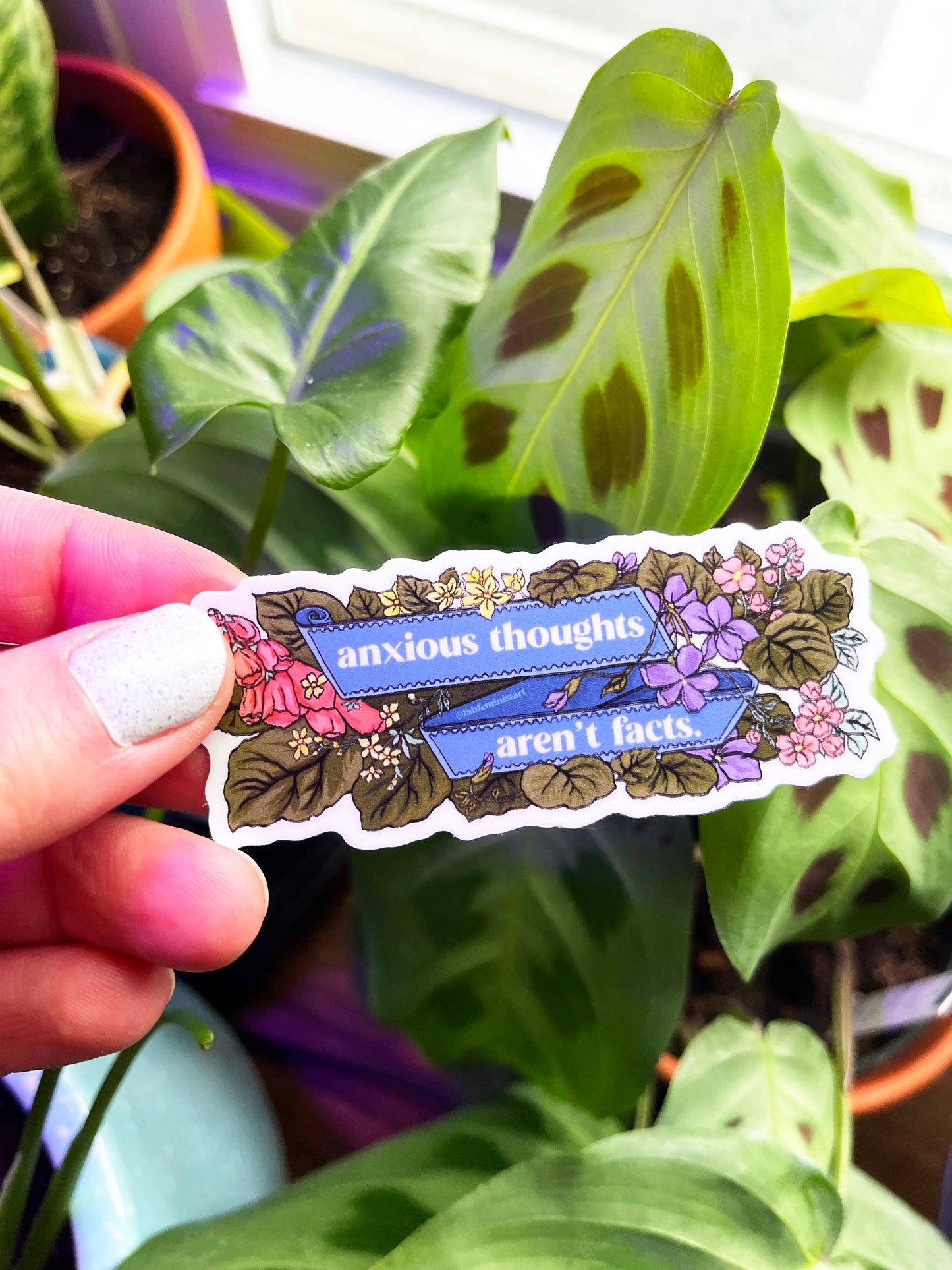 Anxious Thoughts Aren't Facts: Mental Health Sticker