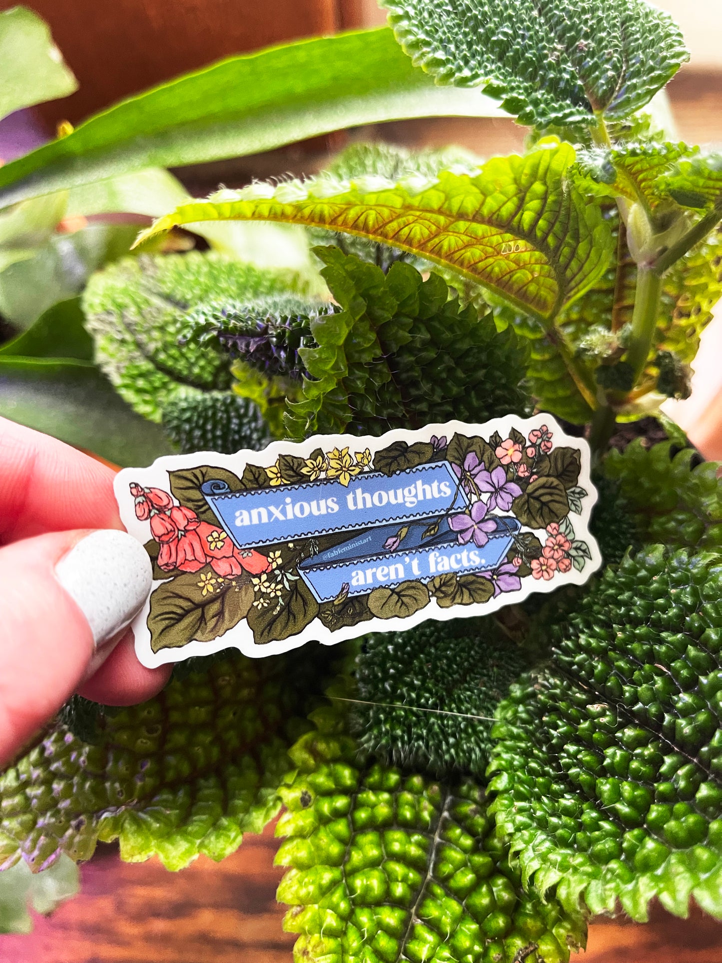 Anxious Thoughts Aren't Facts: Mental Health Sticker
