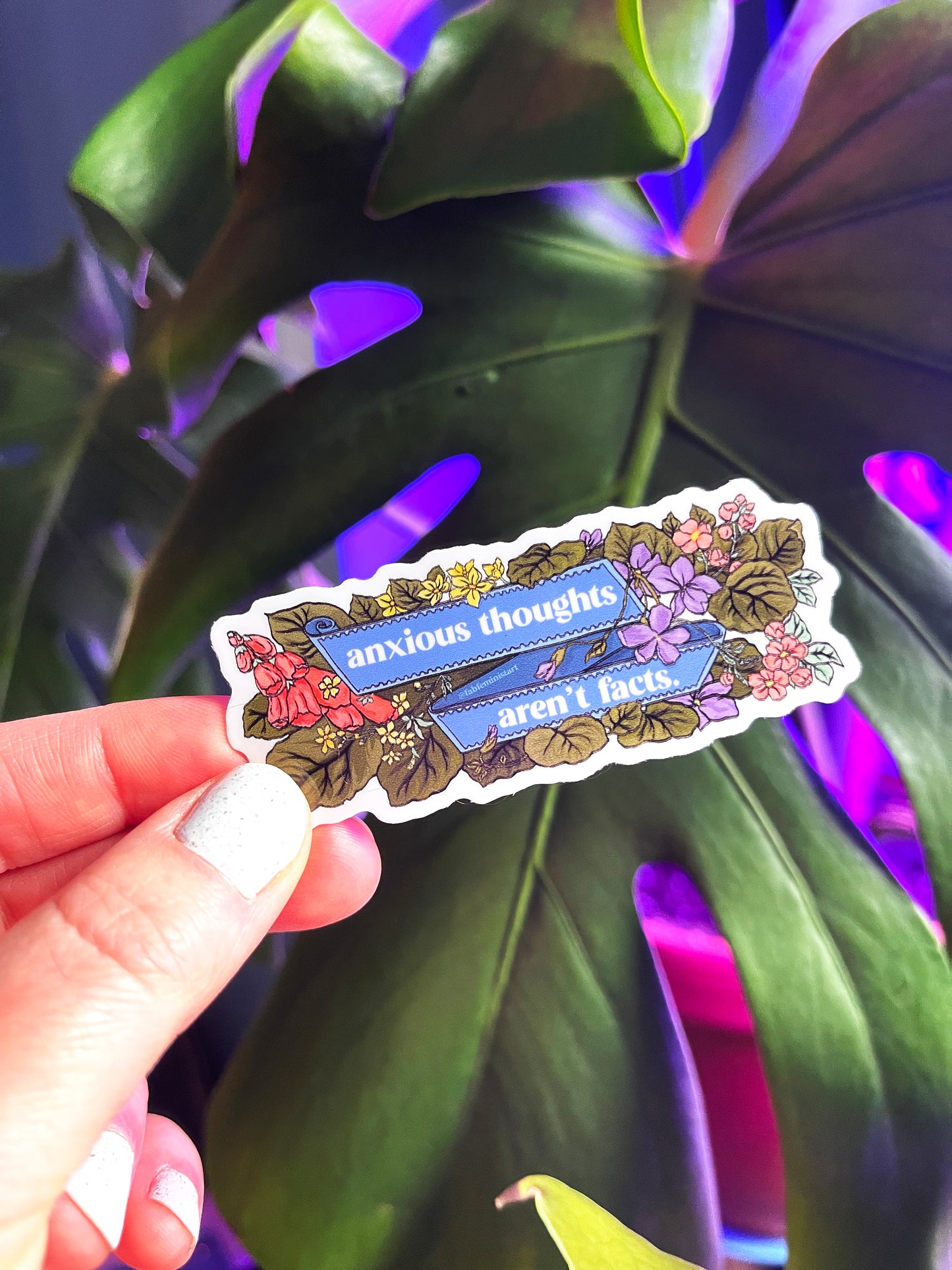 Anxious Thoughts Aren't Facts: Mental Health Sticker