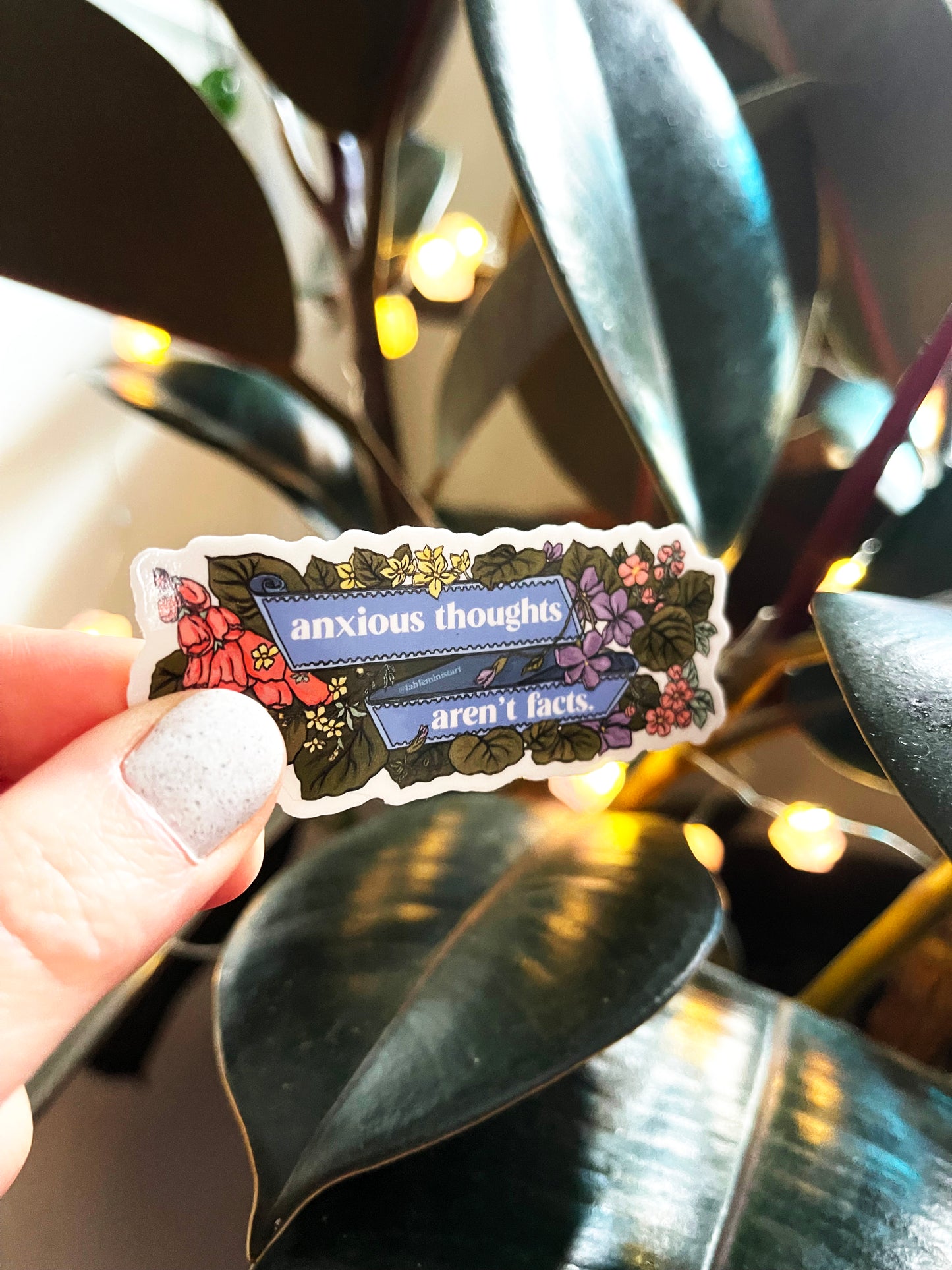 Anxious Thoughts Aren't Facts: Mental Health Sticker