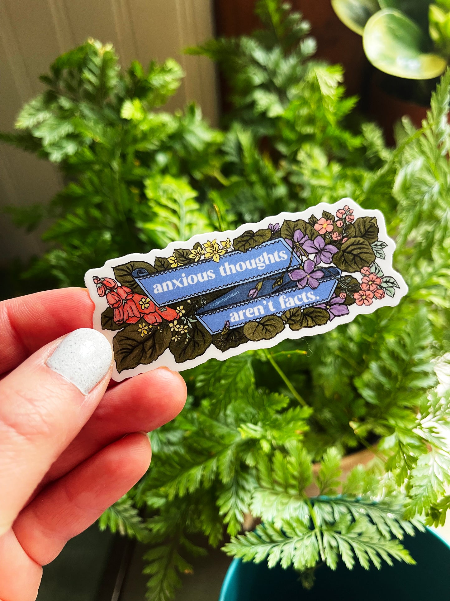 Anxious Thoughts Aren't Facts: Mental Health Sticker