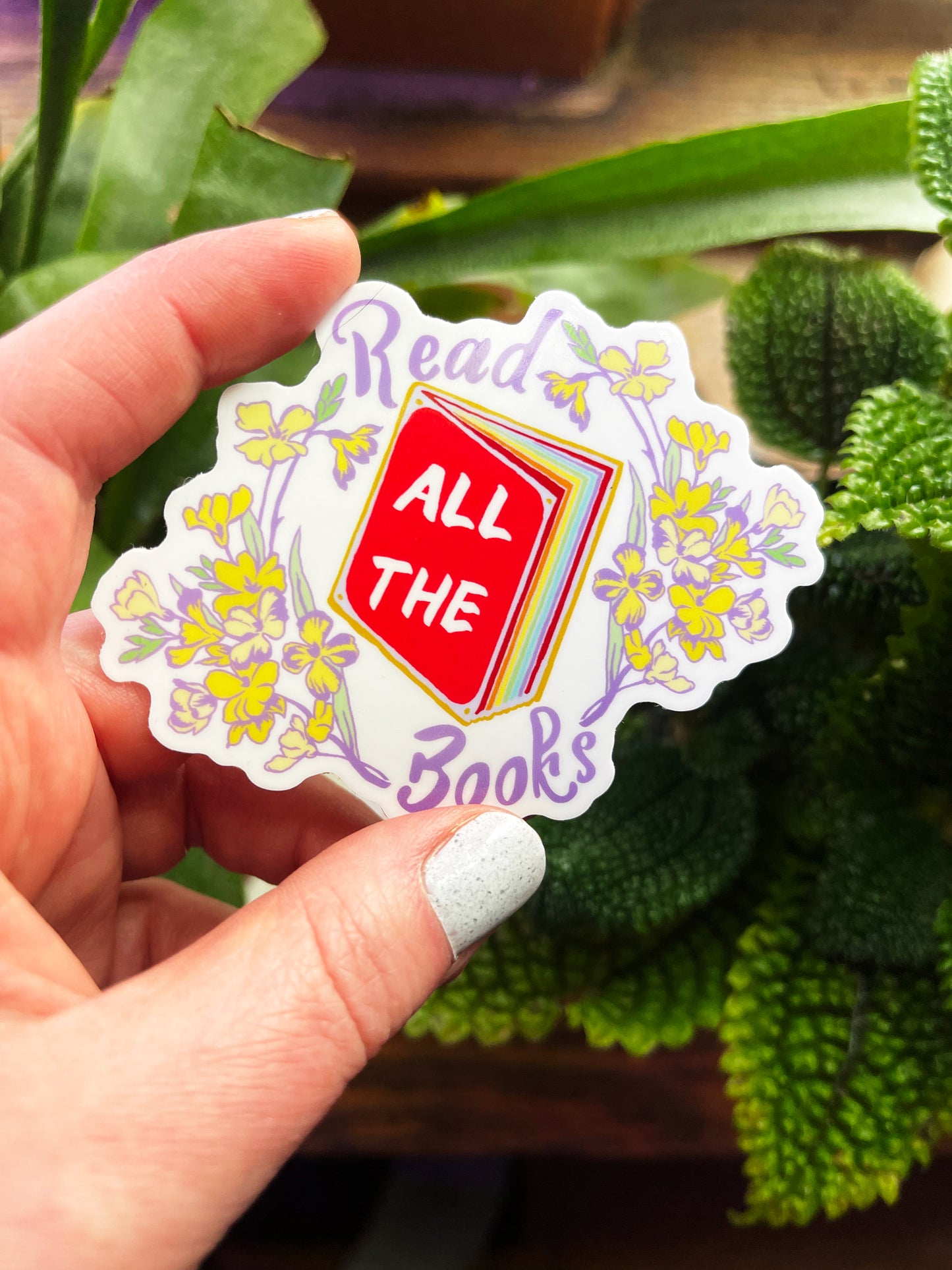 Read All The Books: Feminist Laptop Sticker
