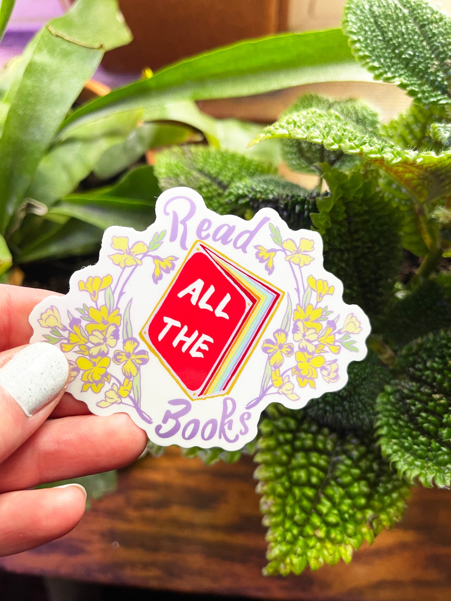 Read All The Books: Feminist Laptop Sticker