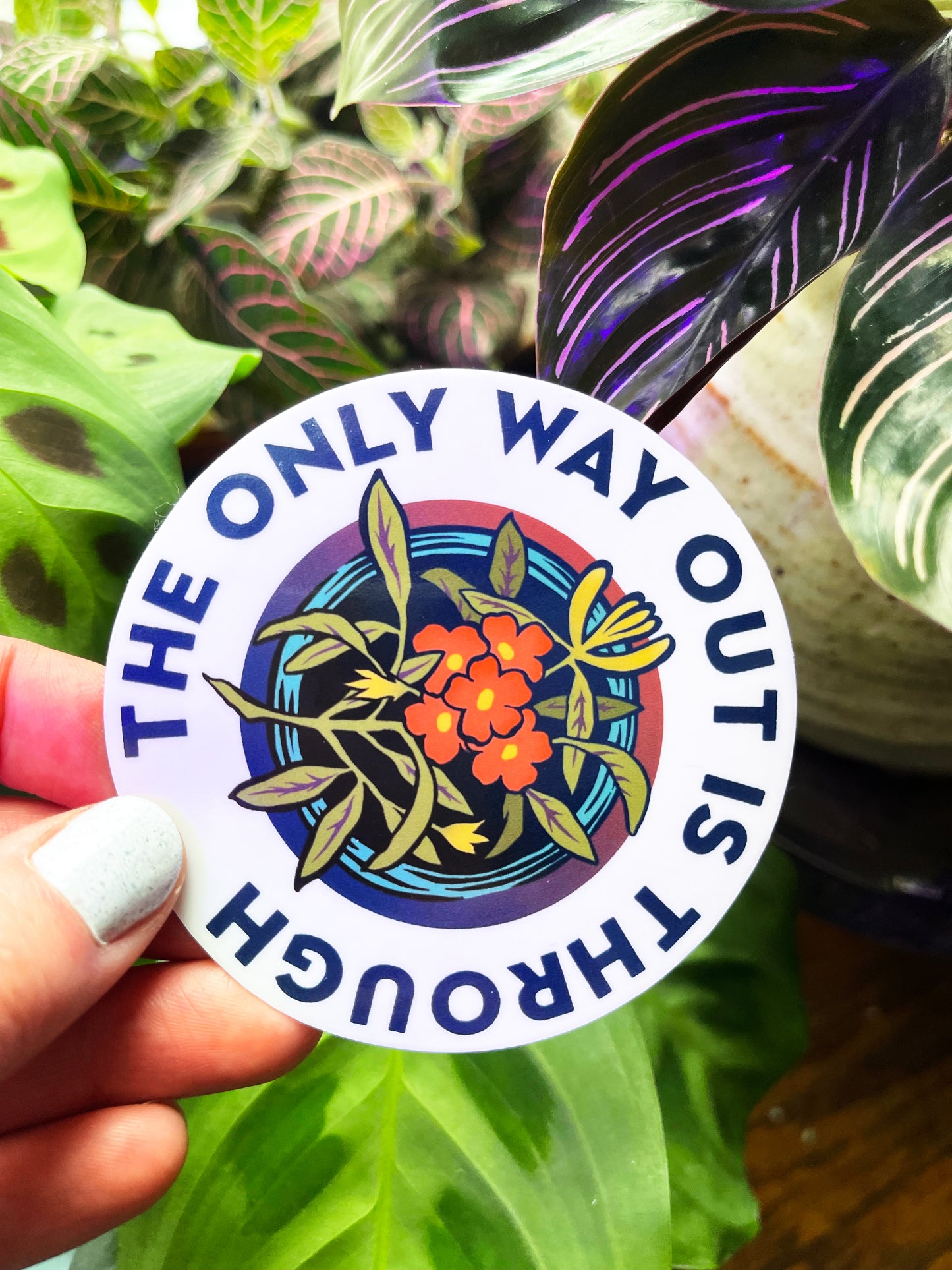 The Only Way Out Is Through: Feminist Laptop Sticker
