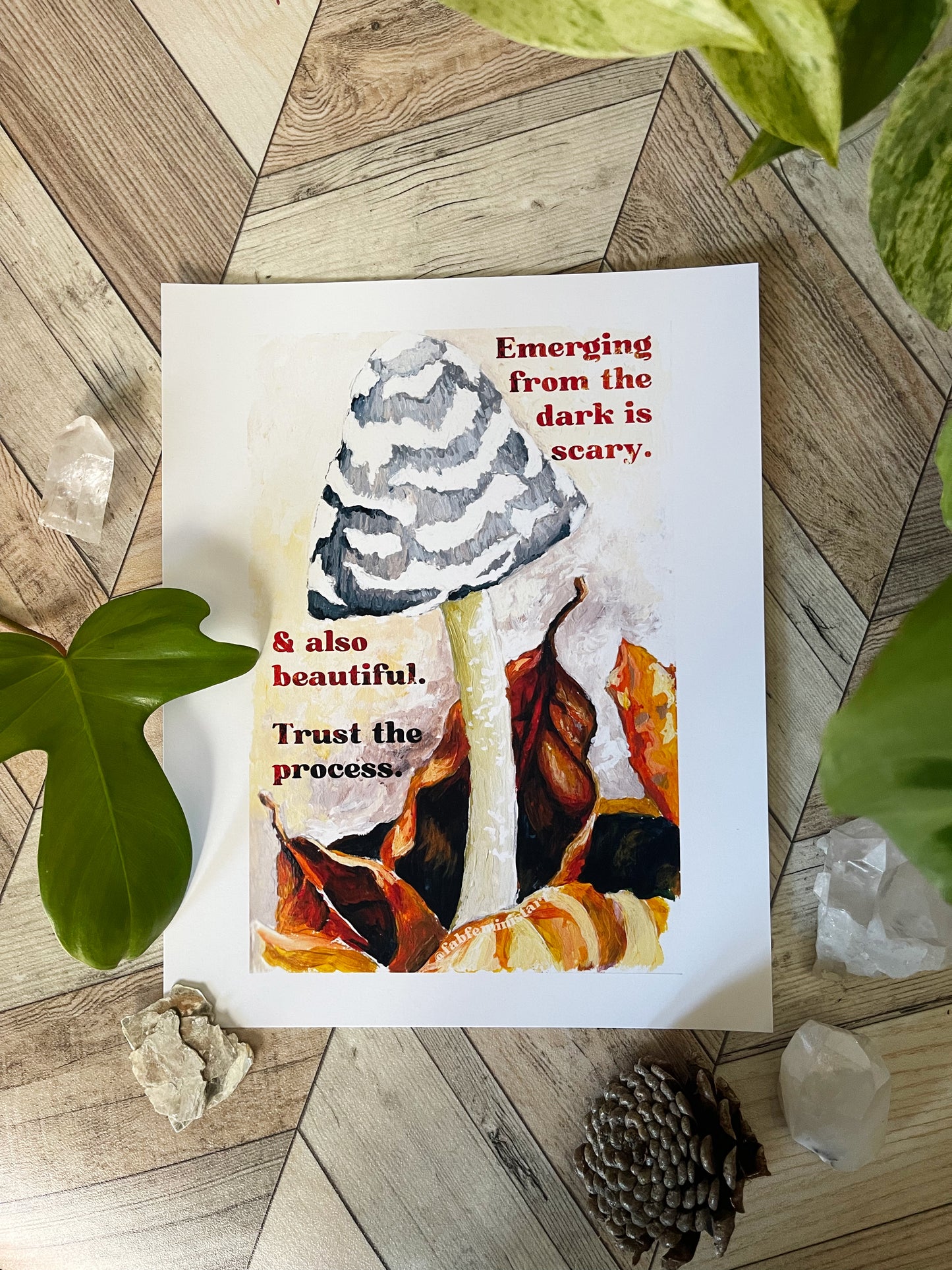 Emerging From The Dark is Scary and Beautiful: Self Care Art