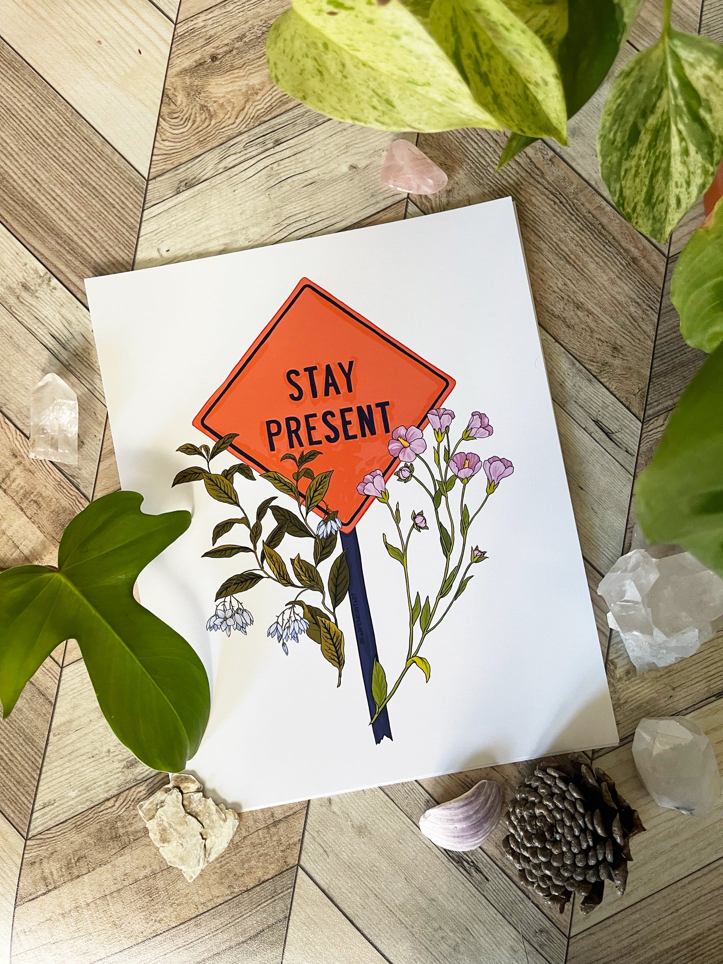 Stay Present: Self Care Print