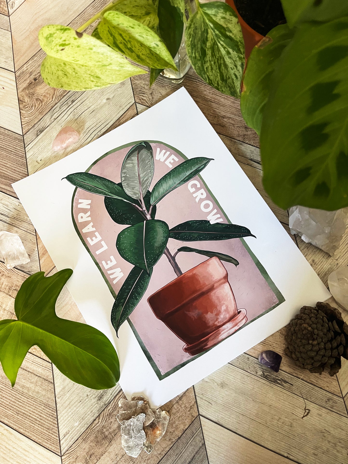 We Learn We Grow: Self Care Print