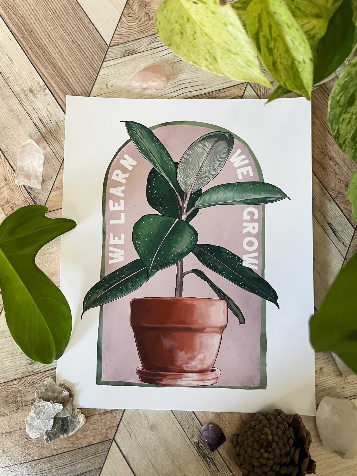 We Learn We Grow: Self Care Print
