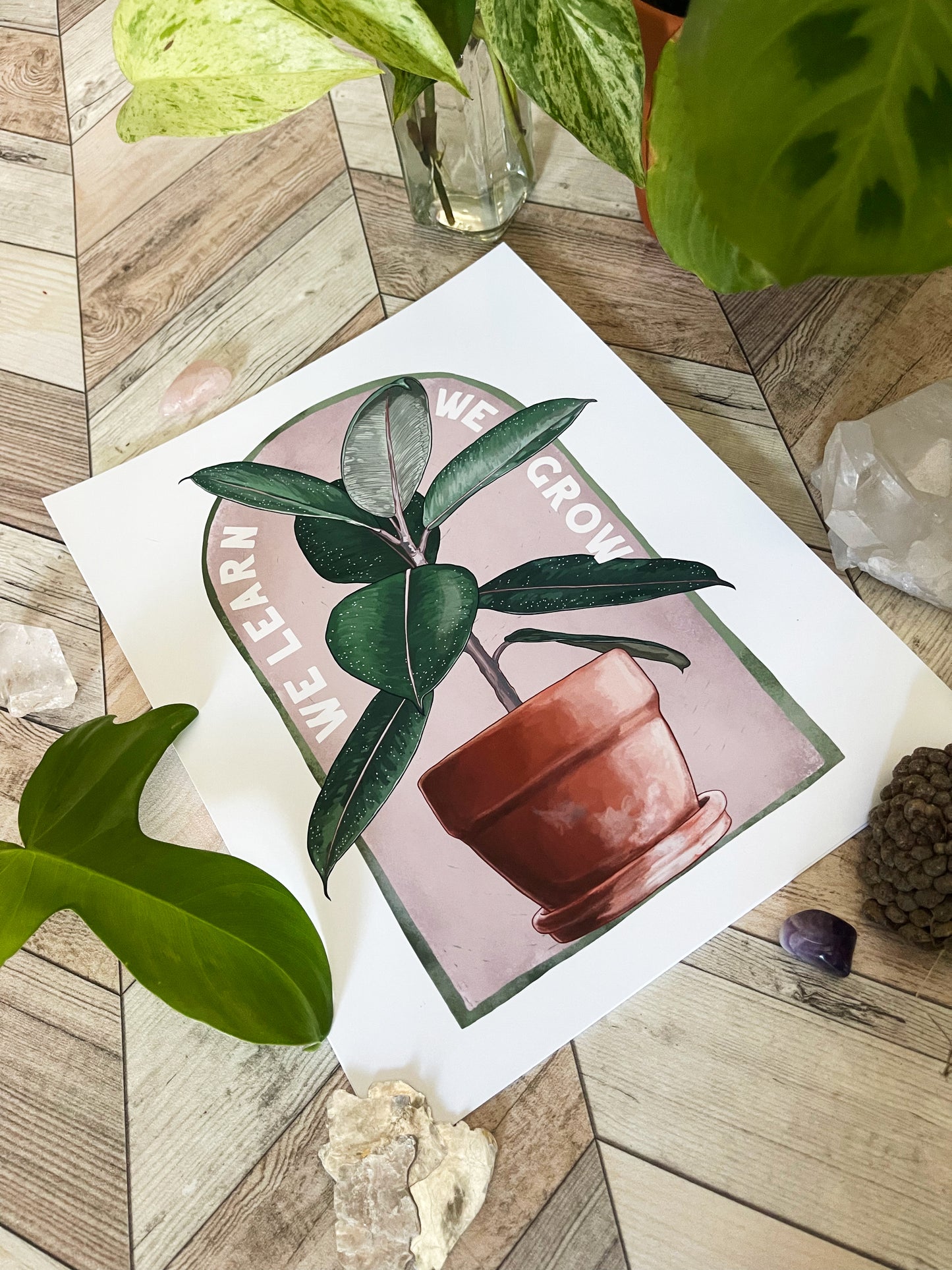 We Learn We Grow: Self Care Print