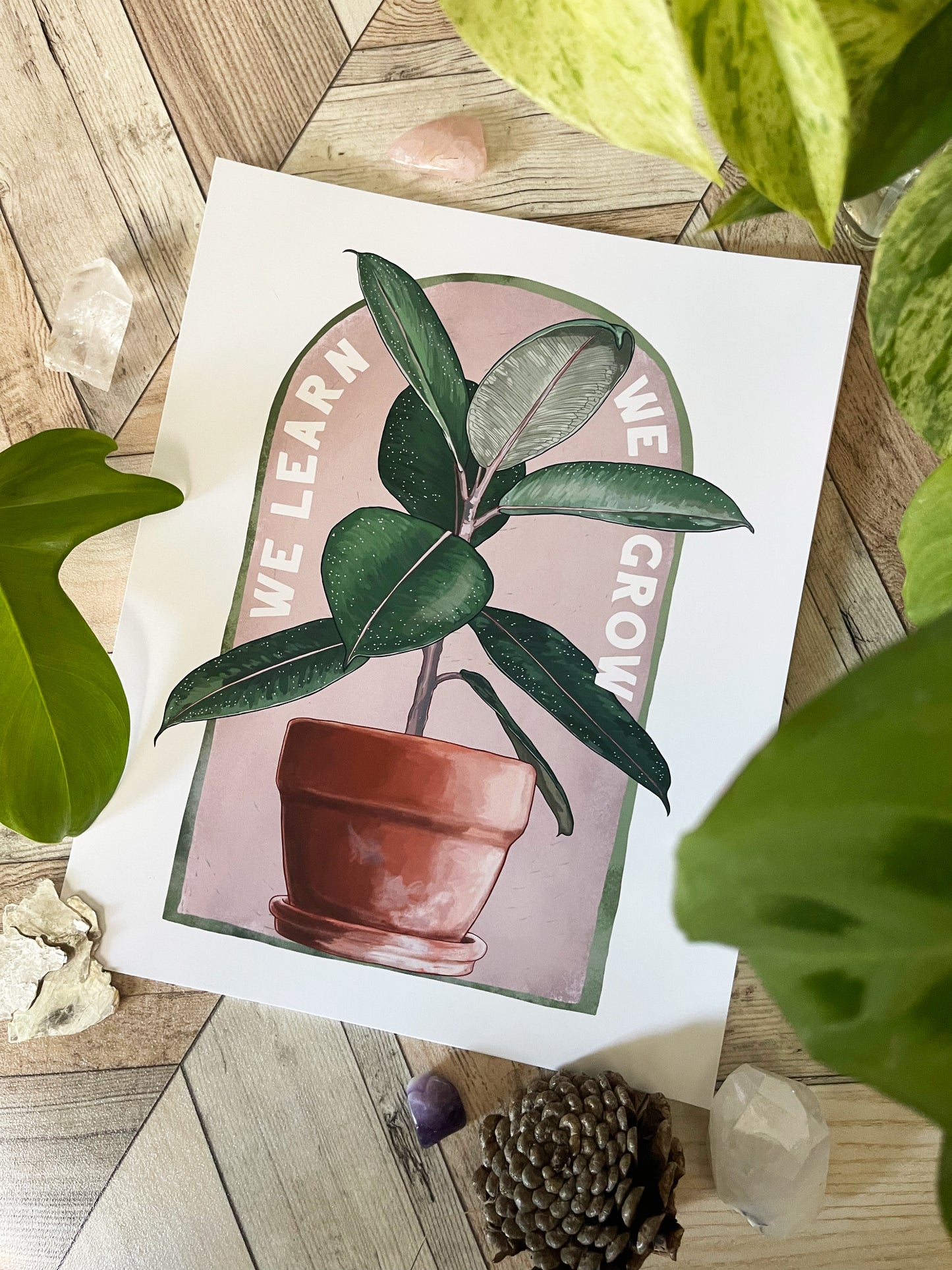 We Learn We Grow: Self Care Print