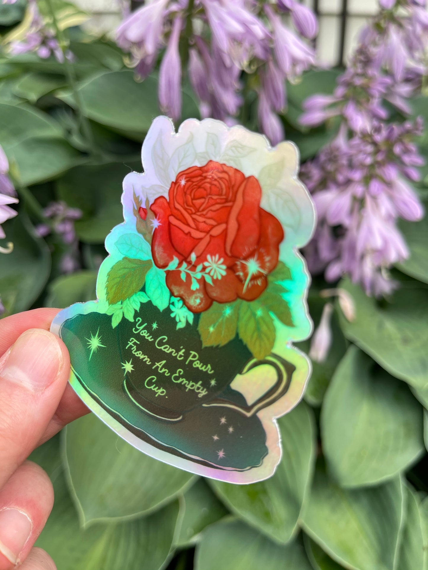 You Can't Pour From An Empty Cup: Holographic Feminist Sticker