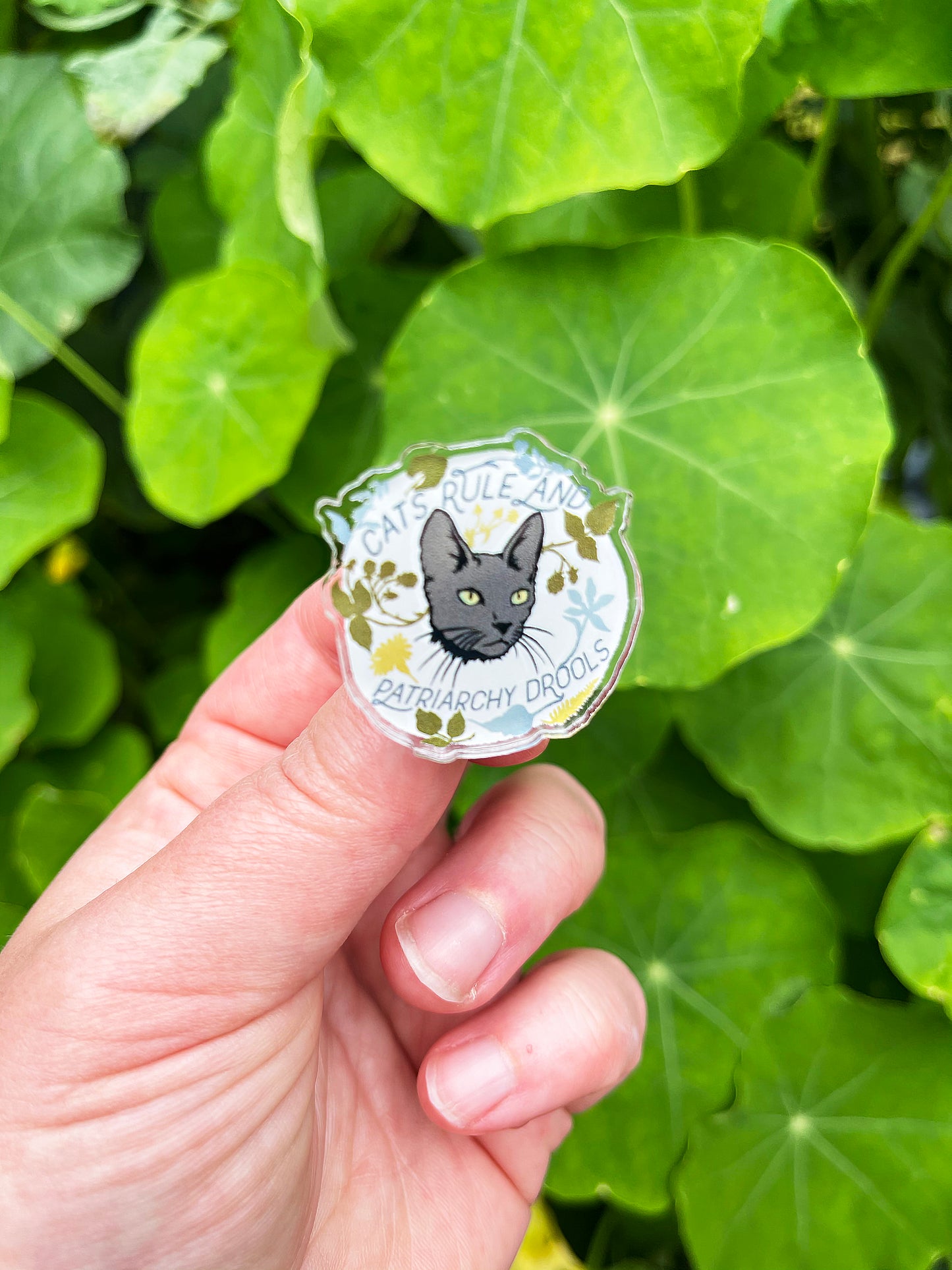 Cats Rule And Patriarchy Drools: Feminist Pin