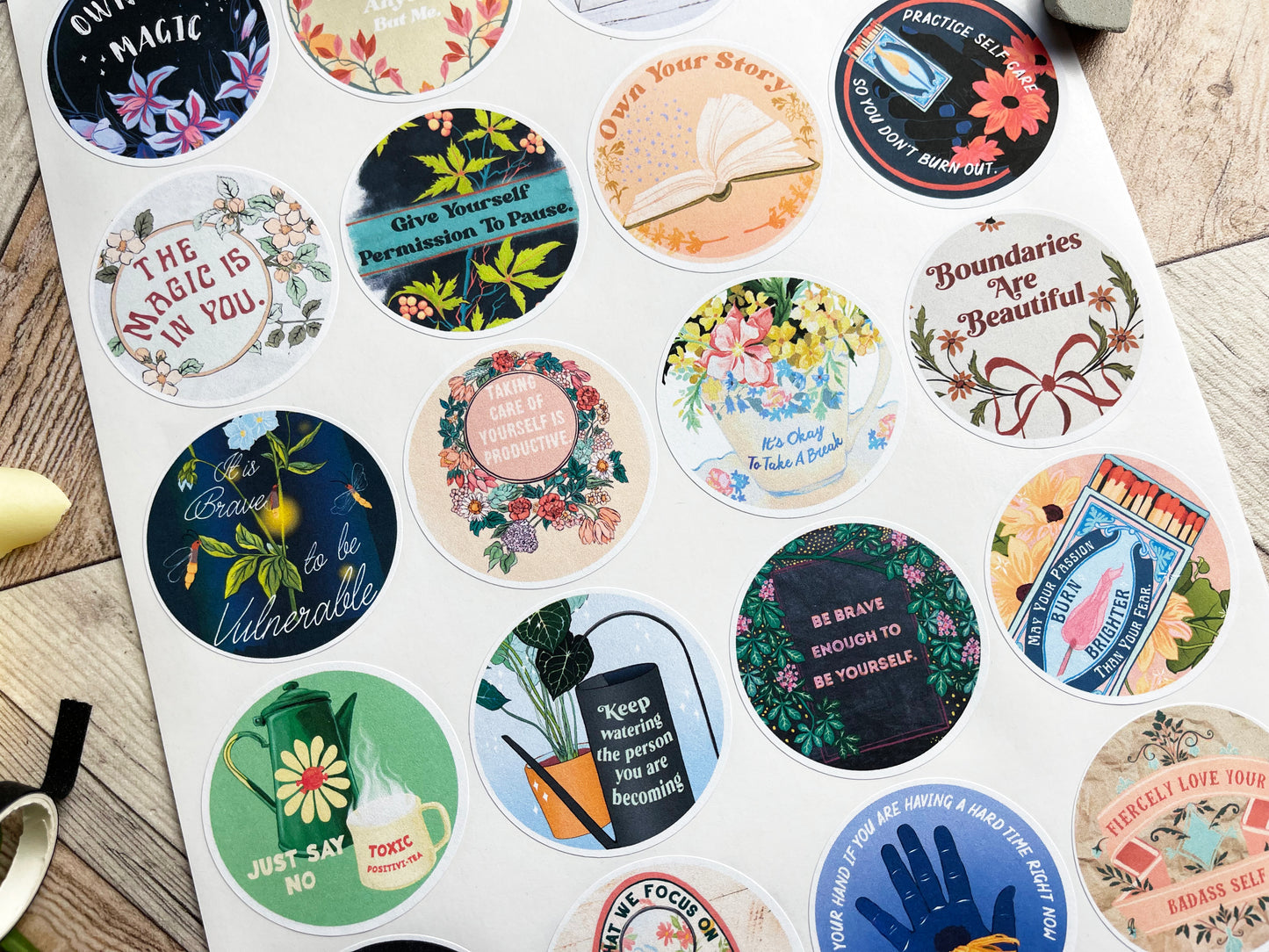 Mental Health Sticker Set: Own Your Magic