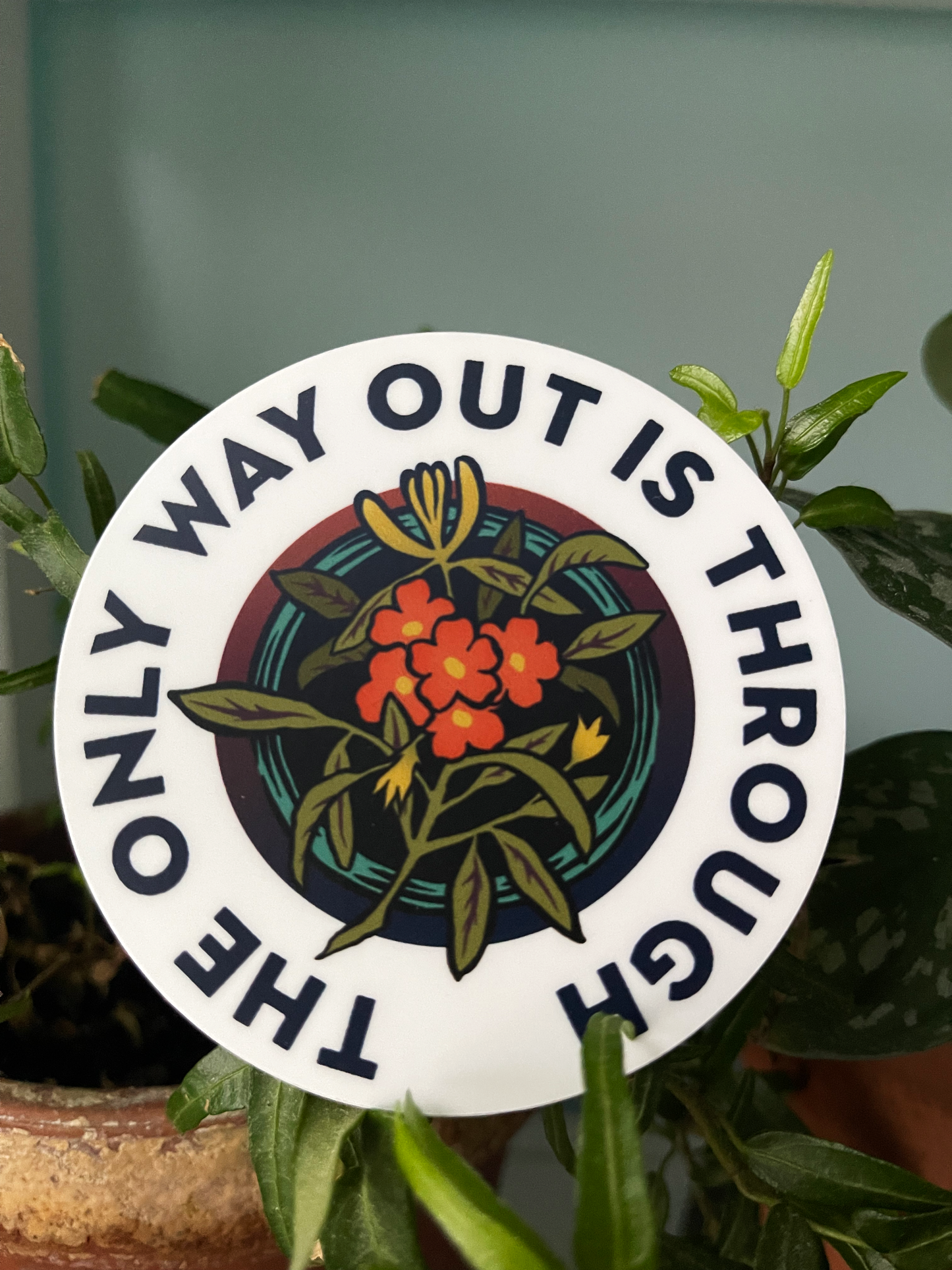 The Only Way Out Is Through: Feminist Laptop Sticker