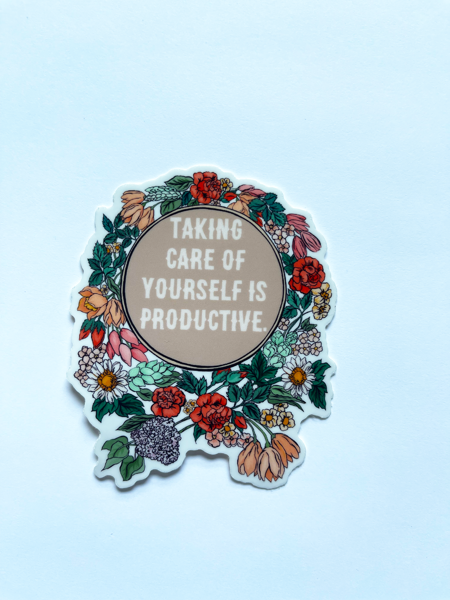 Taking Care Of Yourself Is Productive: Self Care Laptop Sticker