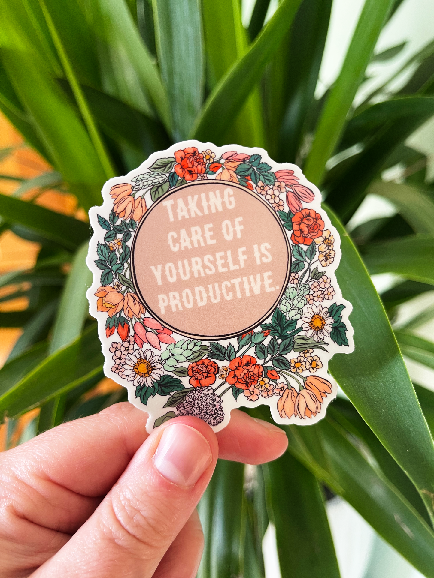 Taking Care Of Yourself Is Productive: Self Care Laptop Sticker