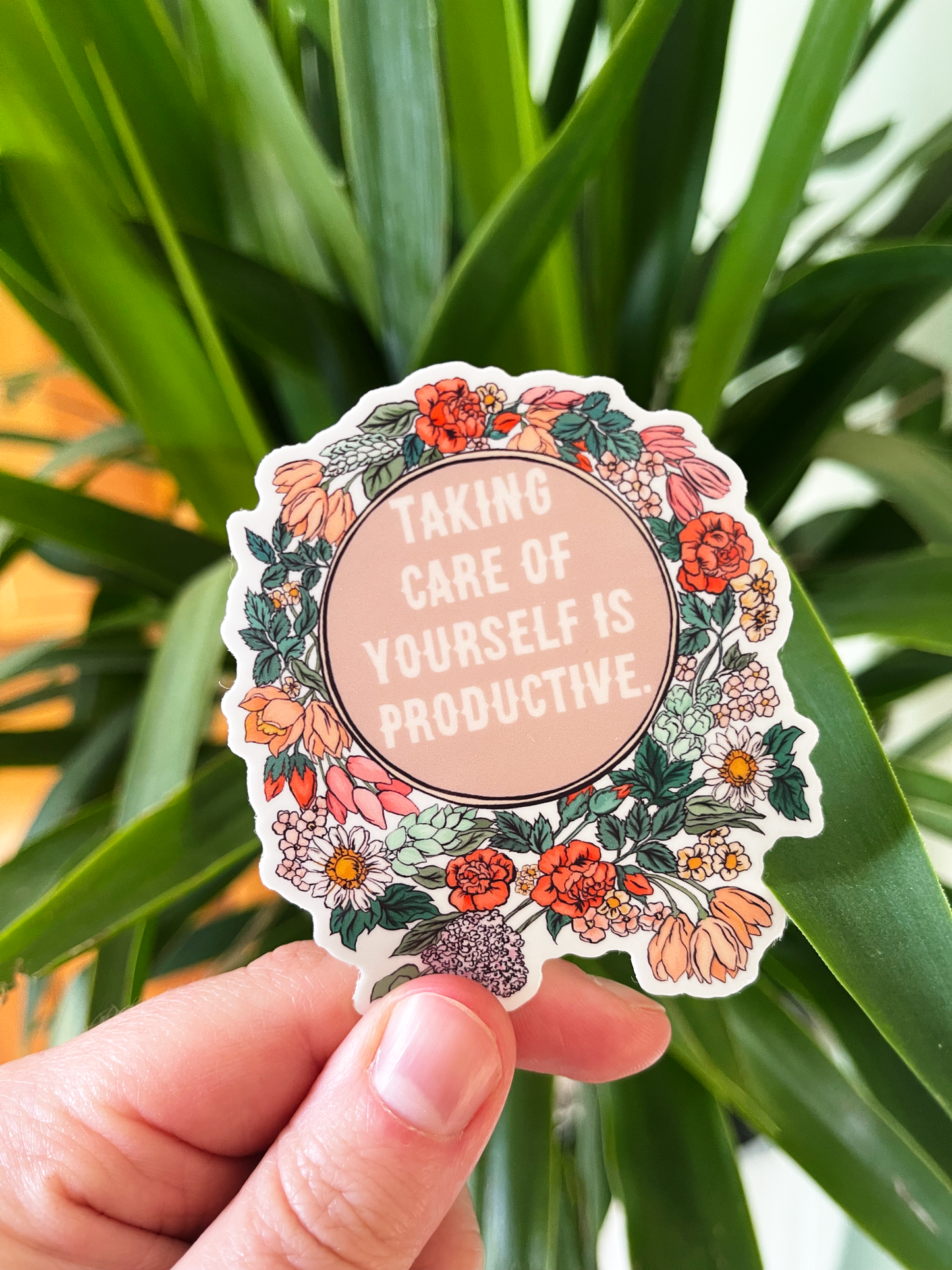 Taking Care Of Yourself Is Productive: Self Care Laptop Sticker