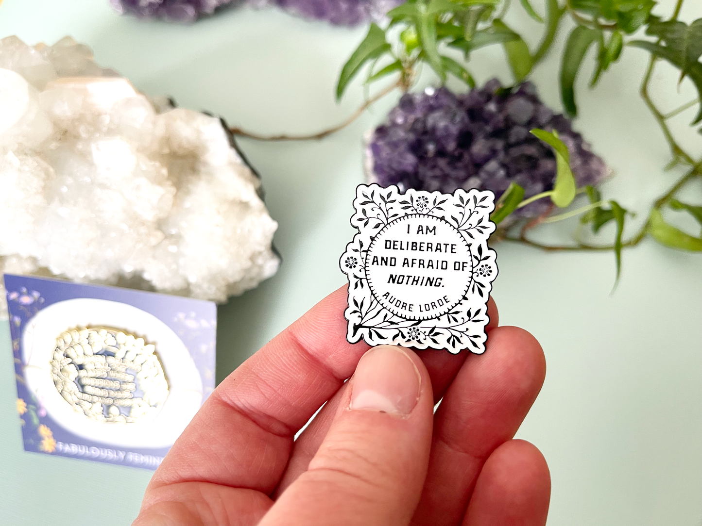 I Am Deliberate And Afraid Of Nothing, Audre Lorde: Enamel Pin