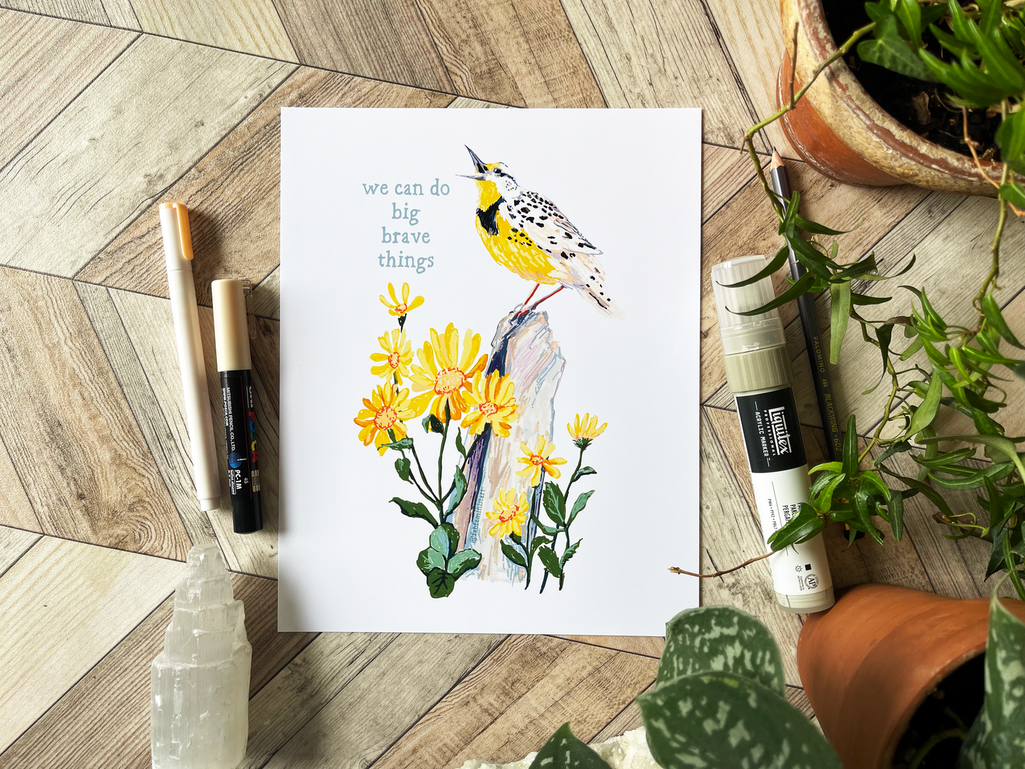 We Can Do Big Brave Things: Self Care Print
