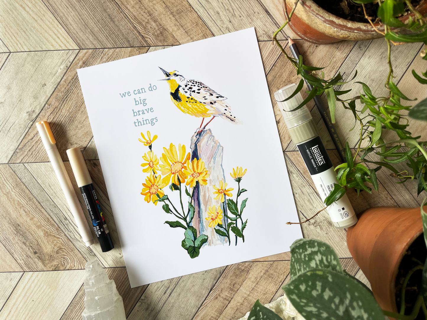 We Can Do Big Brave Things: Self Care Print