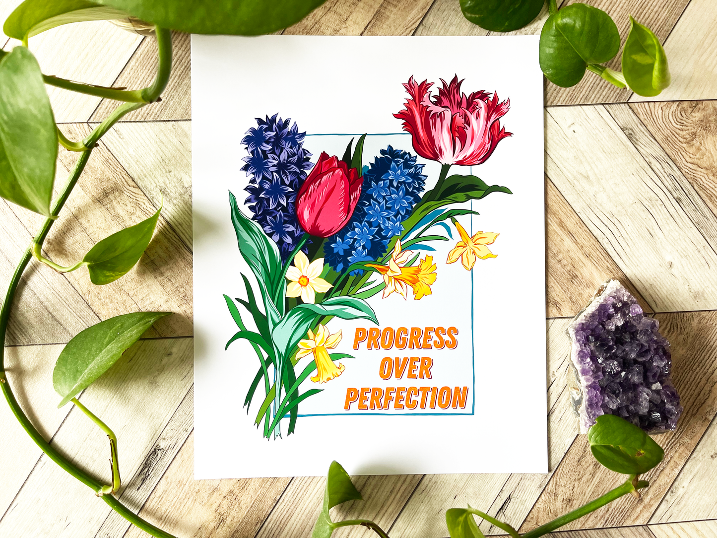 Progress Over Perfection: Self Care Print