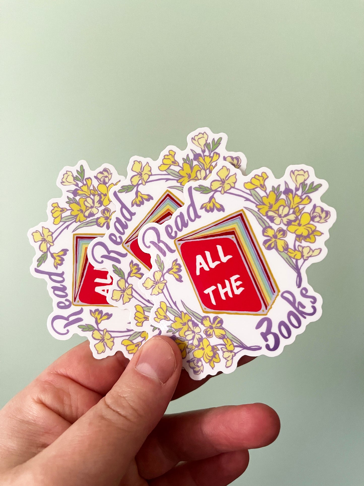 Read All The Books: Feminist Laptop Sticker