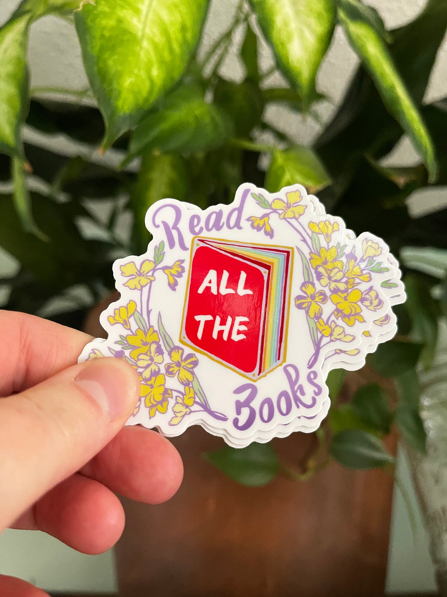 Read All The Books: Feminist Laptop Sticker