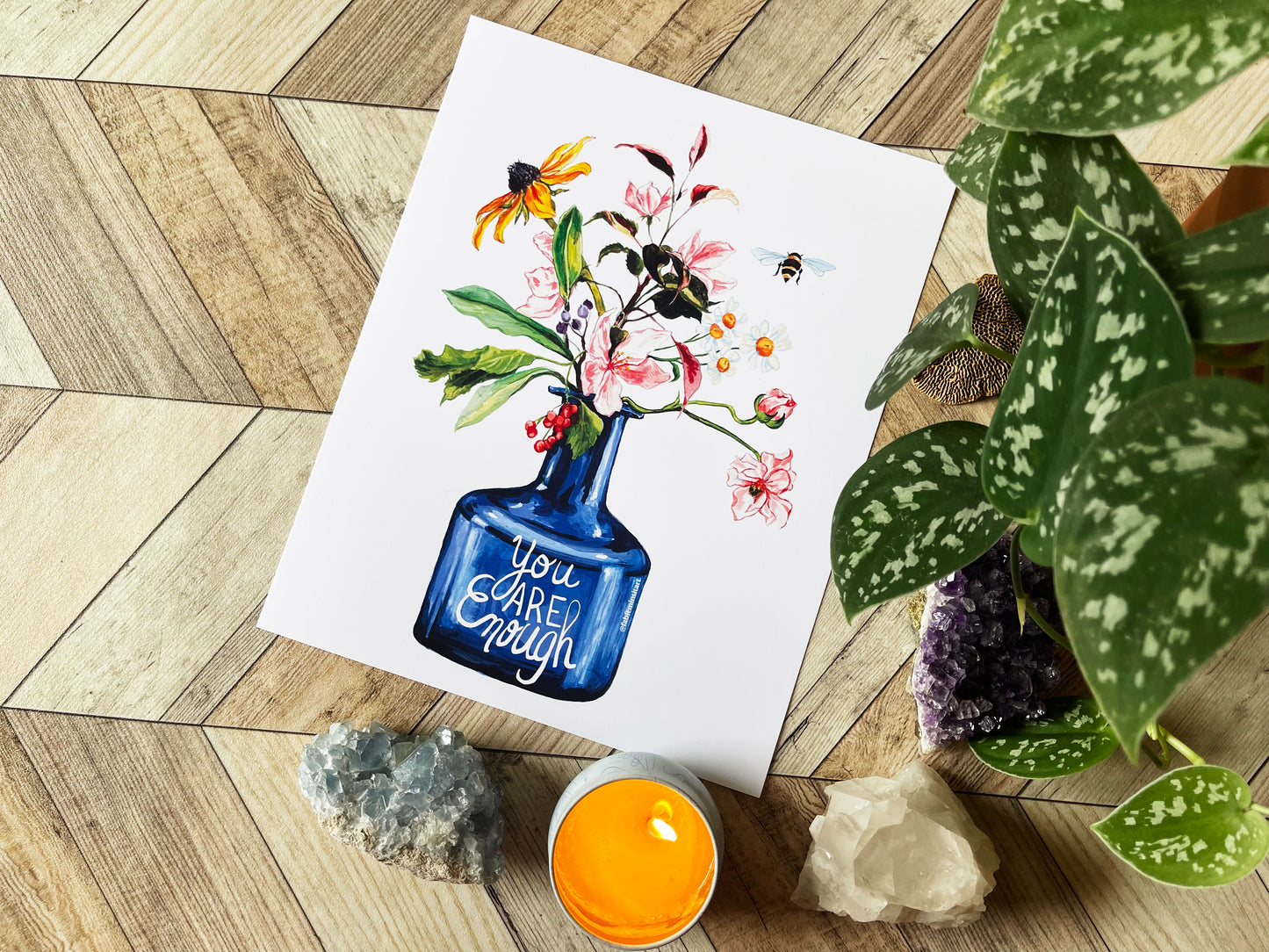 You Are Enough: Mental Health Print