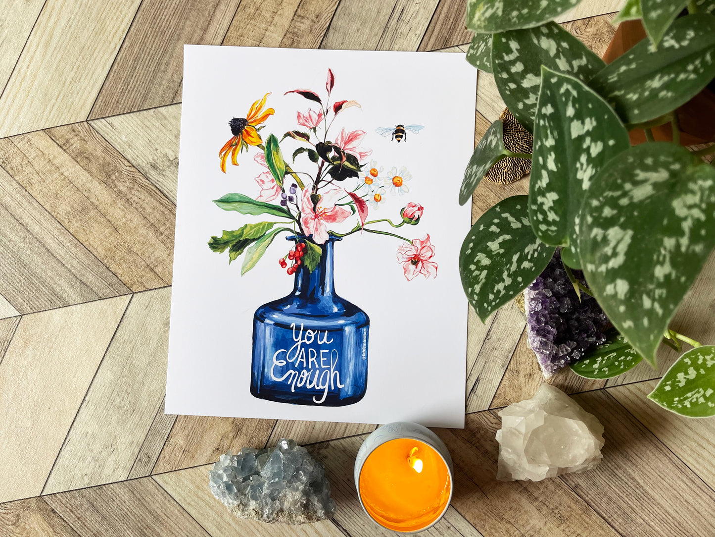 You Are Enough: Mental Health Print