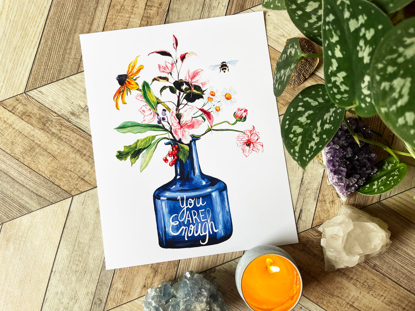 You Are Enough: Mental Health Print
