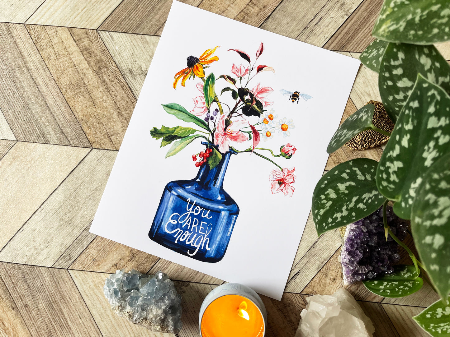 You Are Enough: Mental Health Print