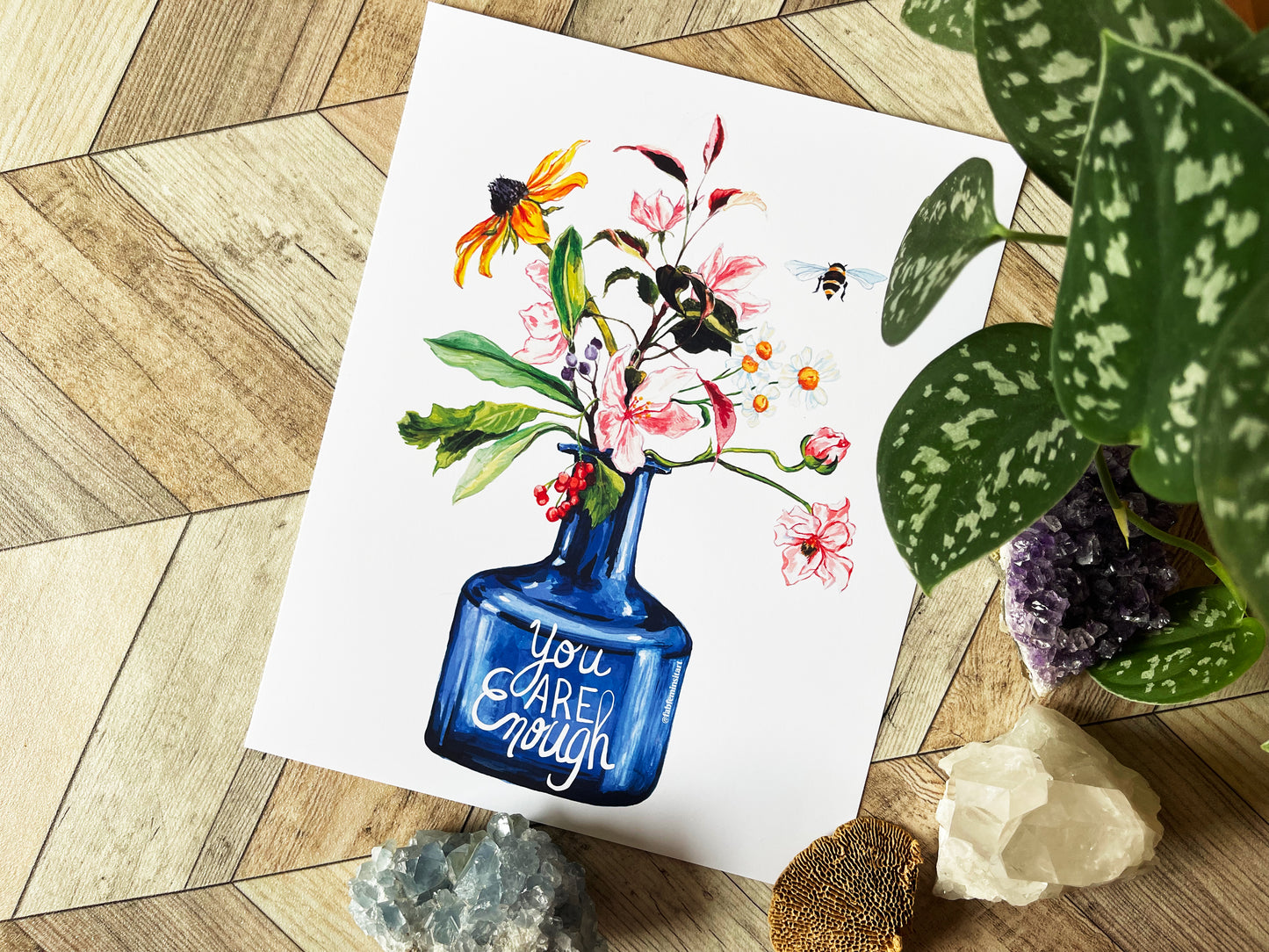 You Are Enough: Mental Health Print