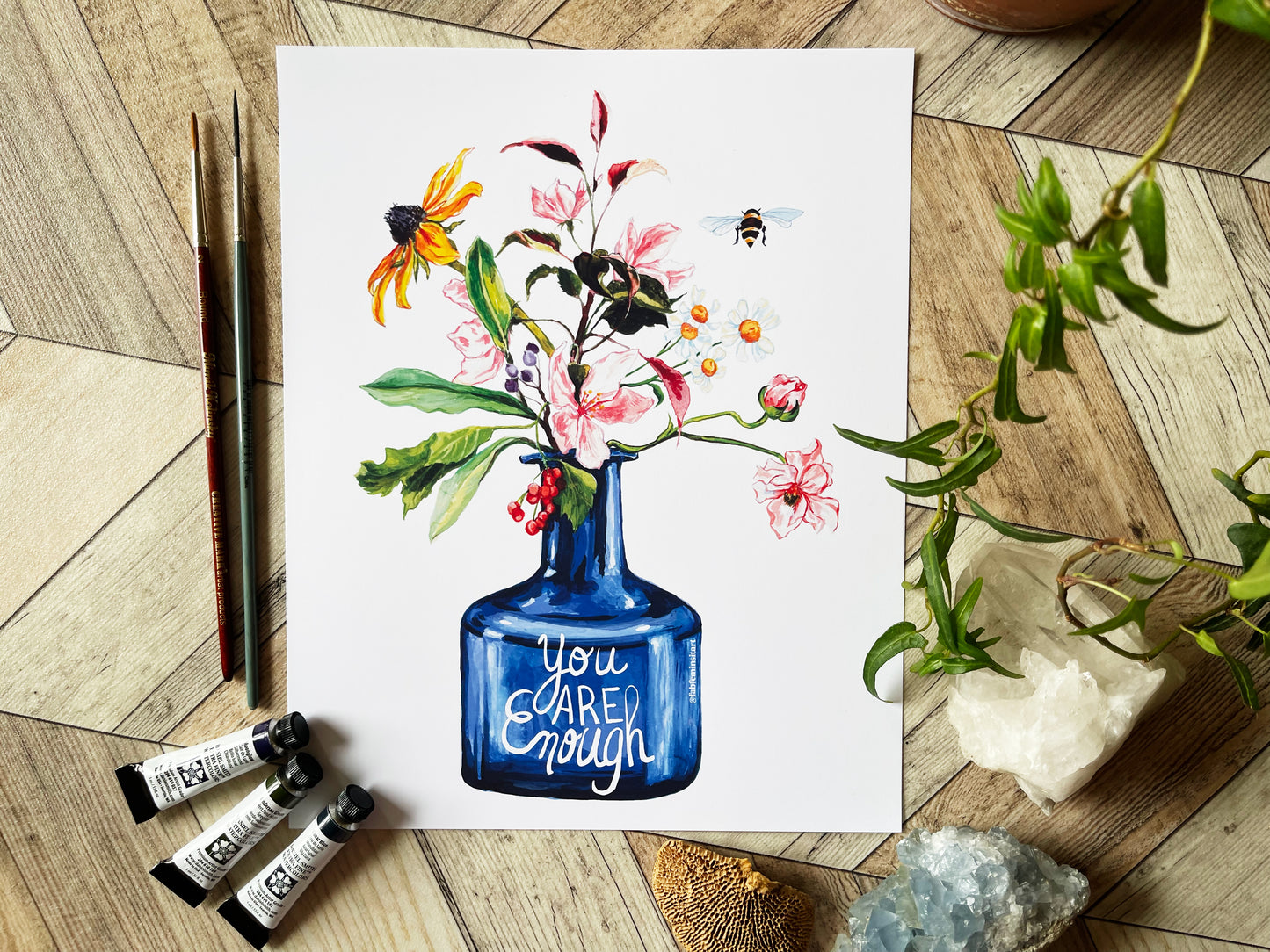 You Are Enough: Mental Health Print