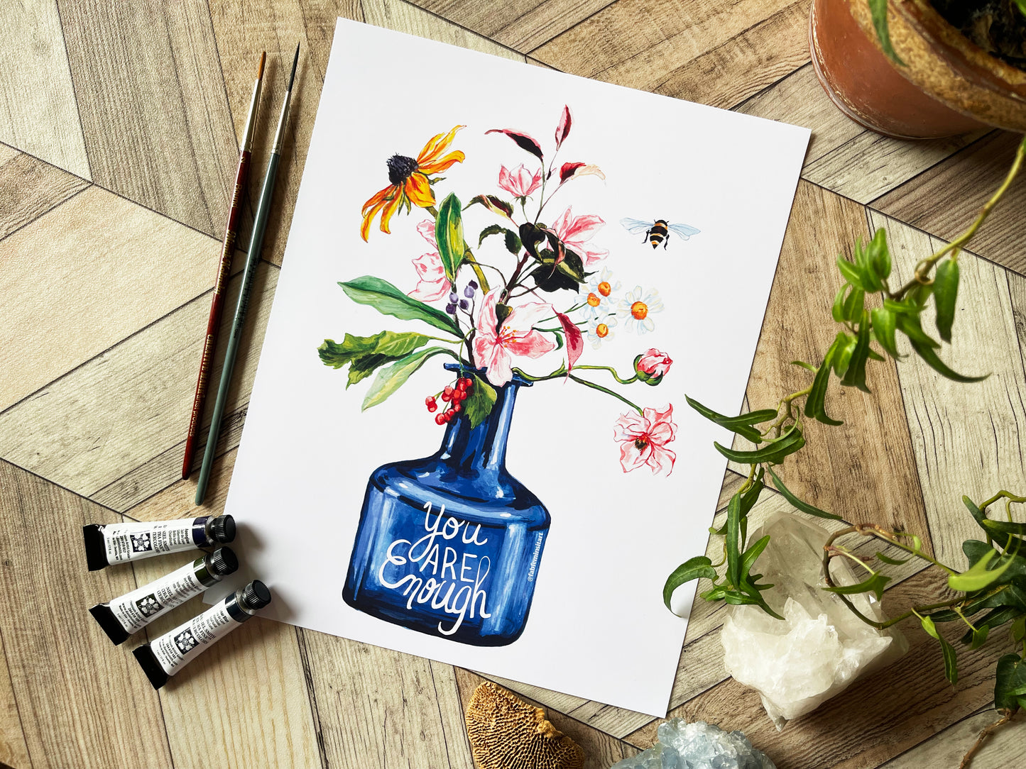 You Are Enough: Mental Health Print
