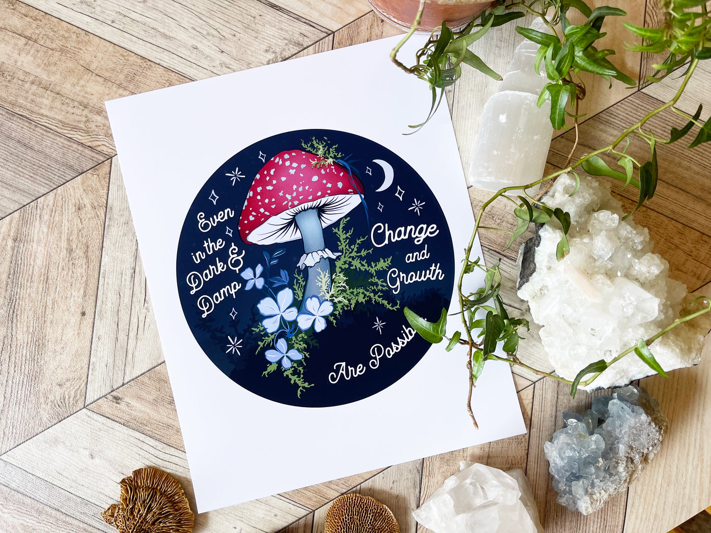 Even In The Dark And Damp Change And Growth Are Possible: Self Care Print
