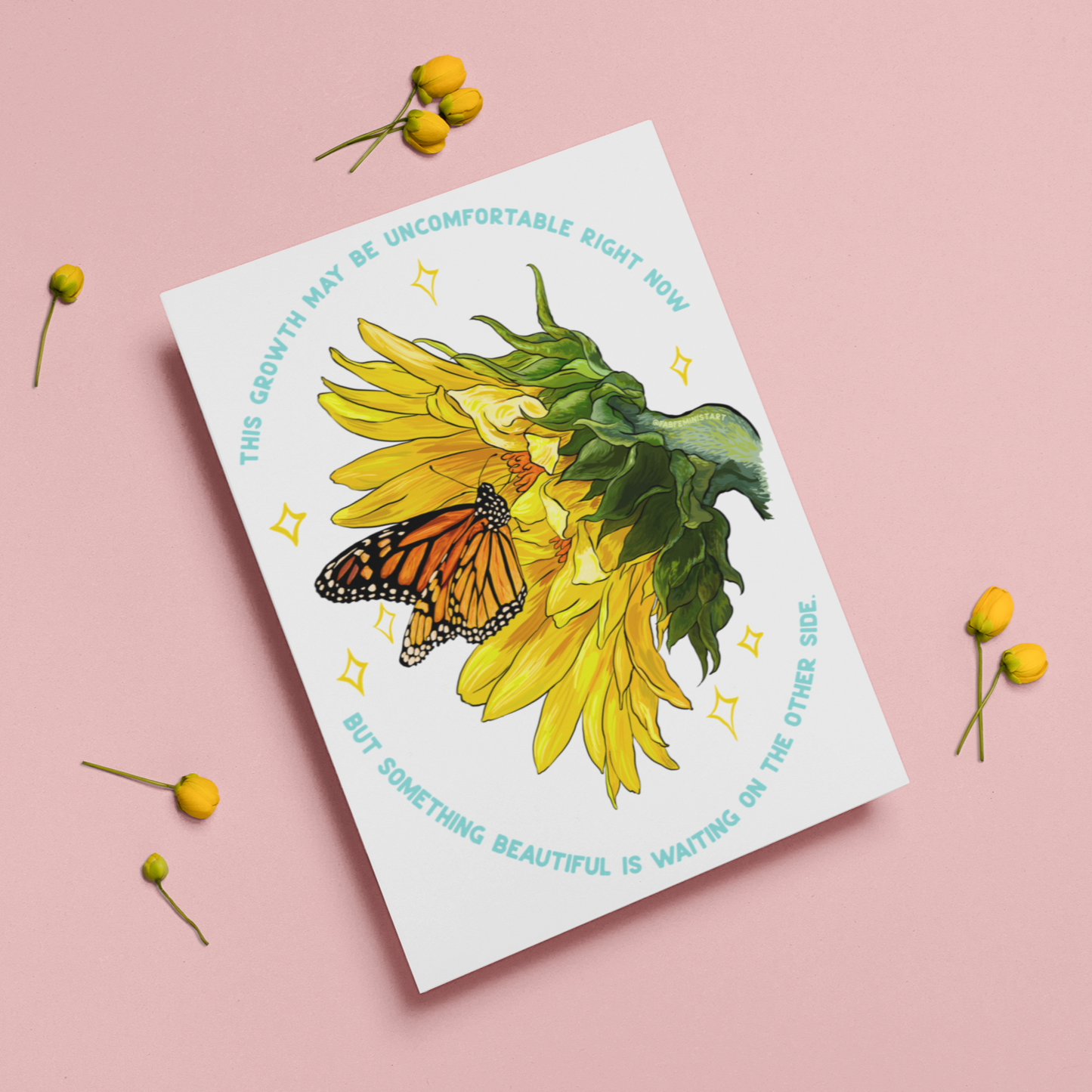 This Growth May Be Uncomfortable But Something Beautiful Is Waiting: Mental Health Print