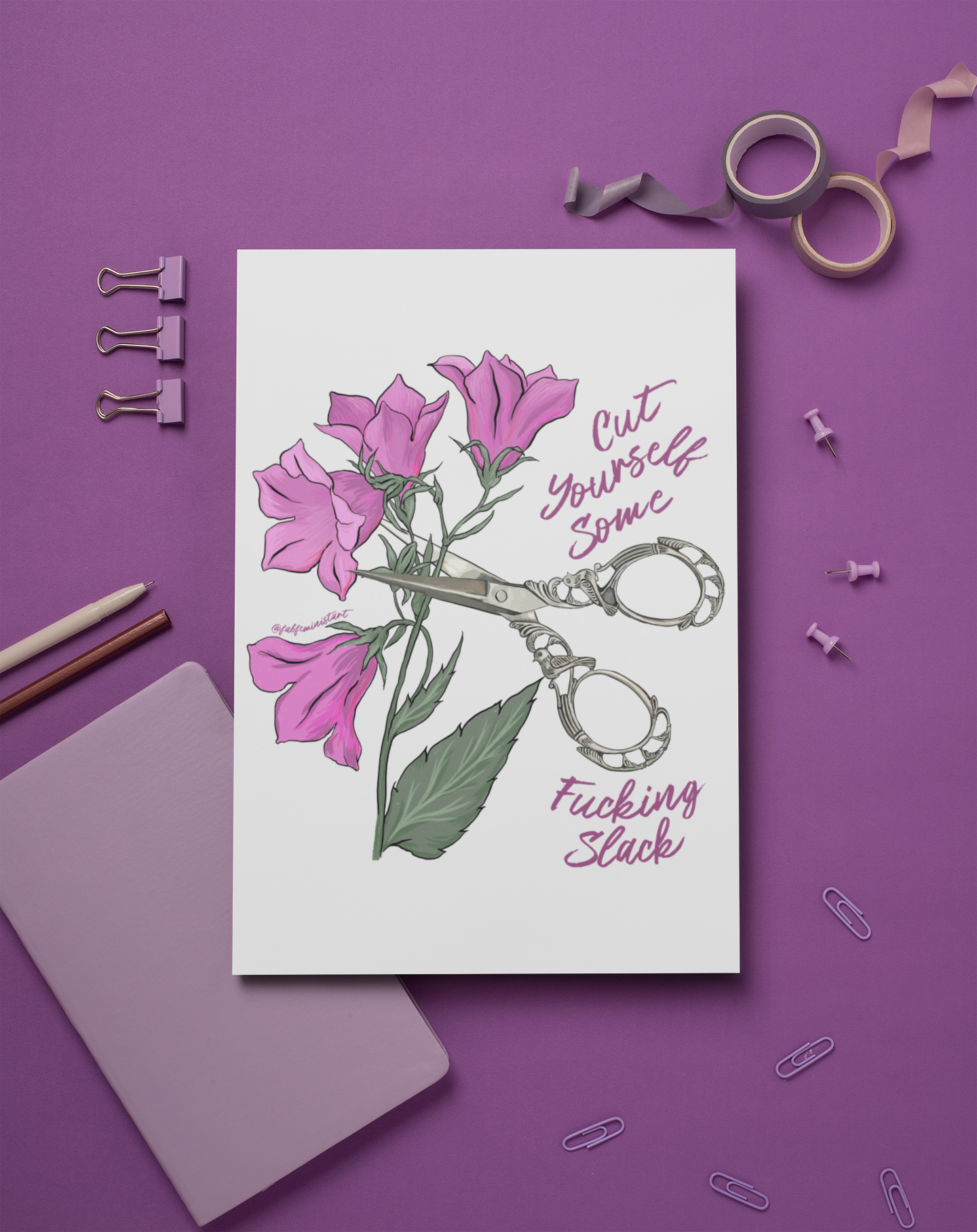 Cut Yourself Some Fucking Slack: Mental Health Print