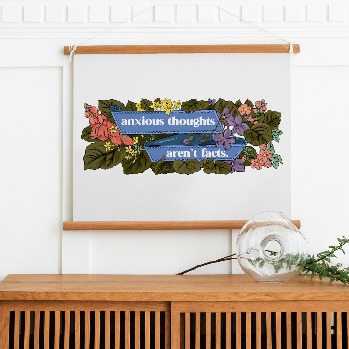 Anxious Thoughts Aren't Facts: Mental Health Print