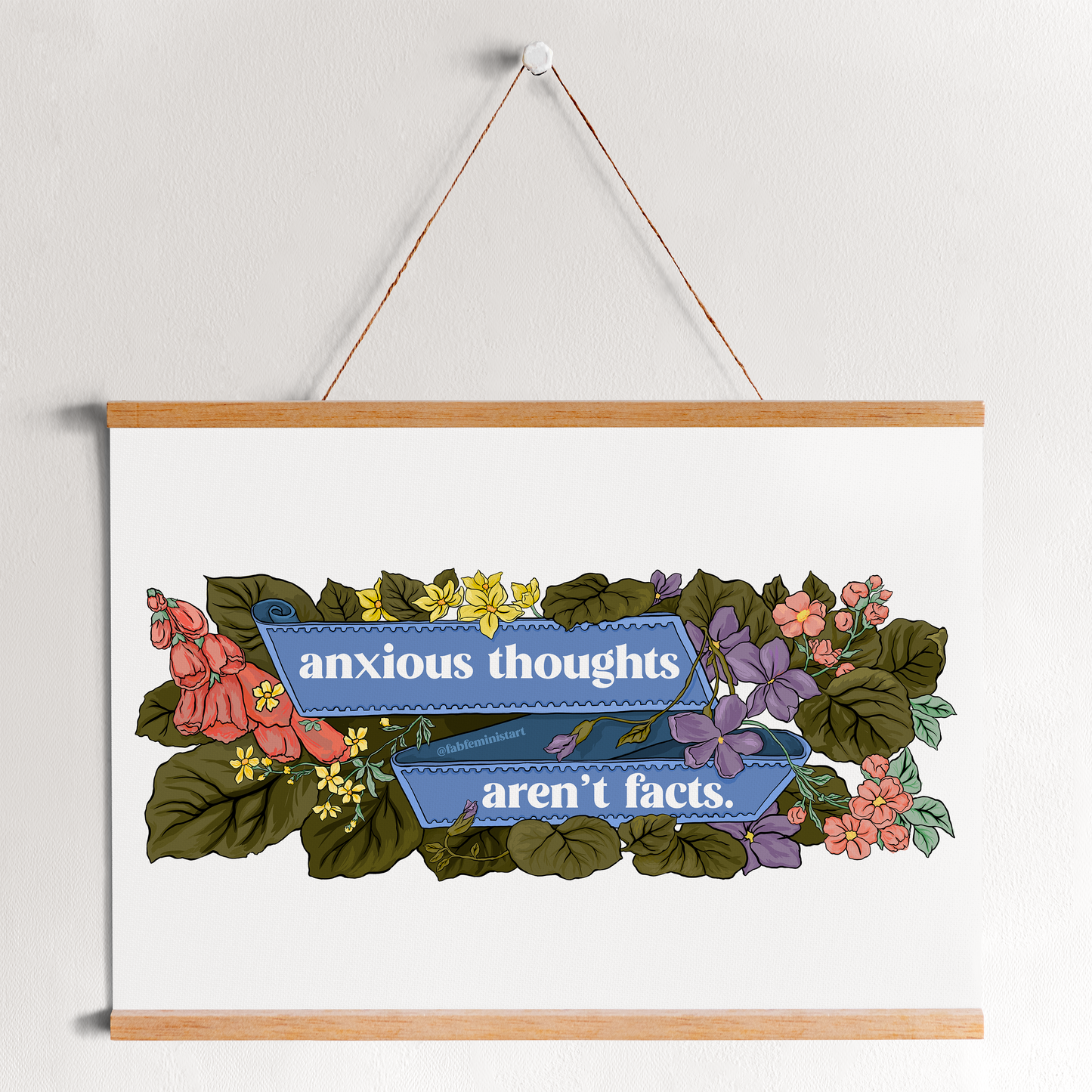 Anxious Thoughts Aren't Facts: Mental Health Print