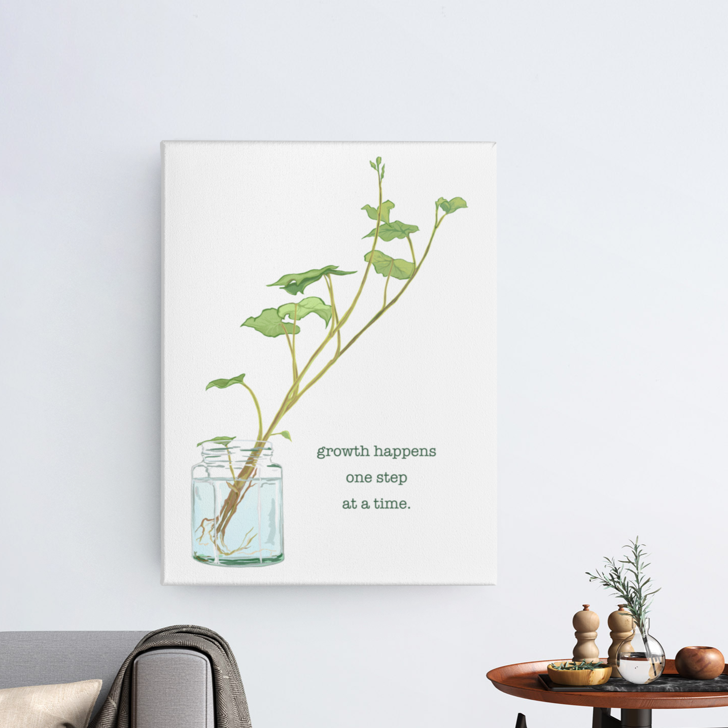 Growth happens one step at a time: Self Care Print