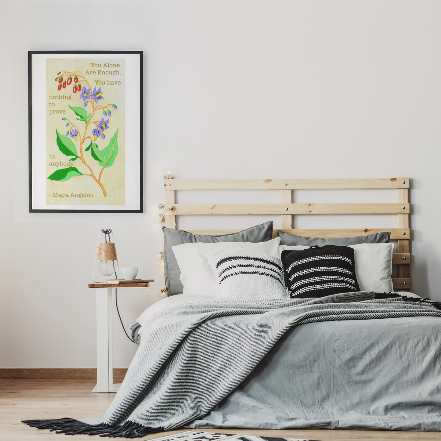 You alone are enough. You have nothing to prove to anybody, Maya Angelou: Feminist Print