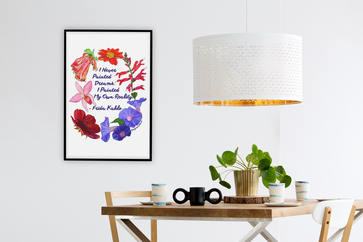 I Never Painted Dreams I Painted My Own Reality, Frida Kahlo: Feminist Print