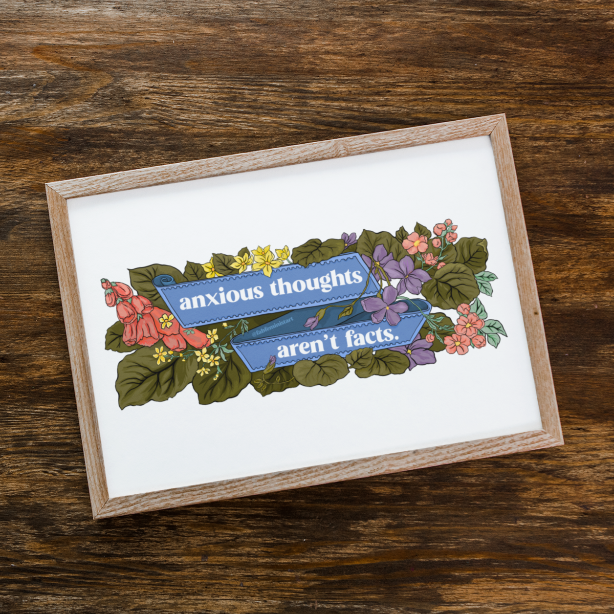 Anxious Thoughts Aren't Facts: Mental Health Print